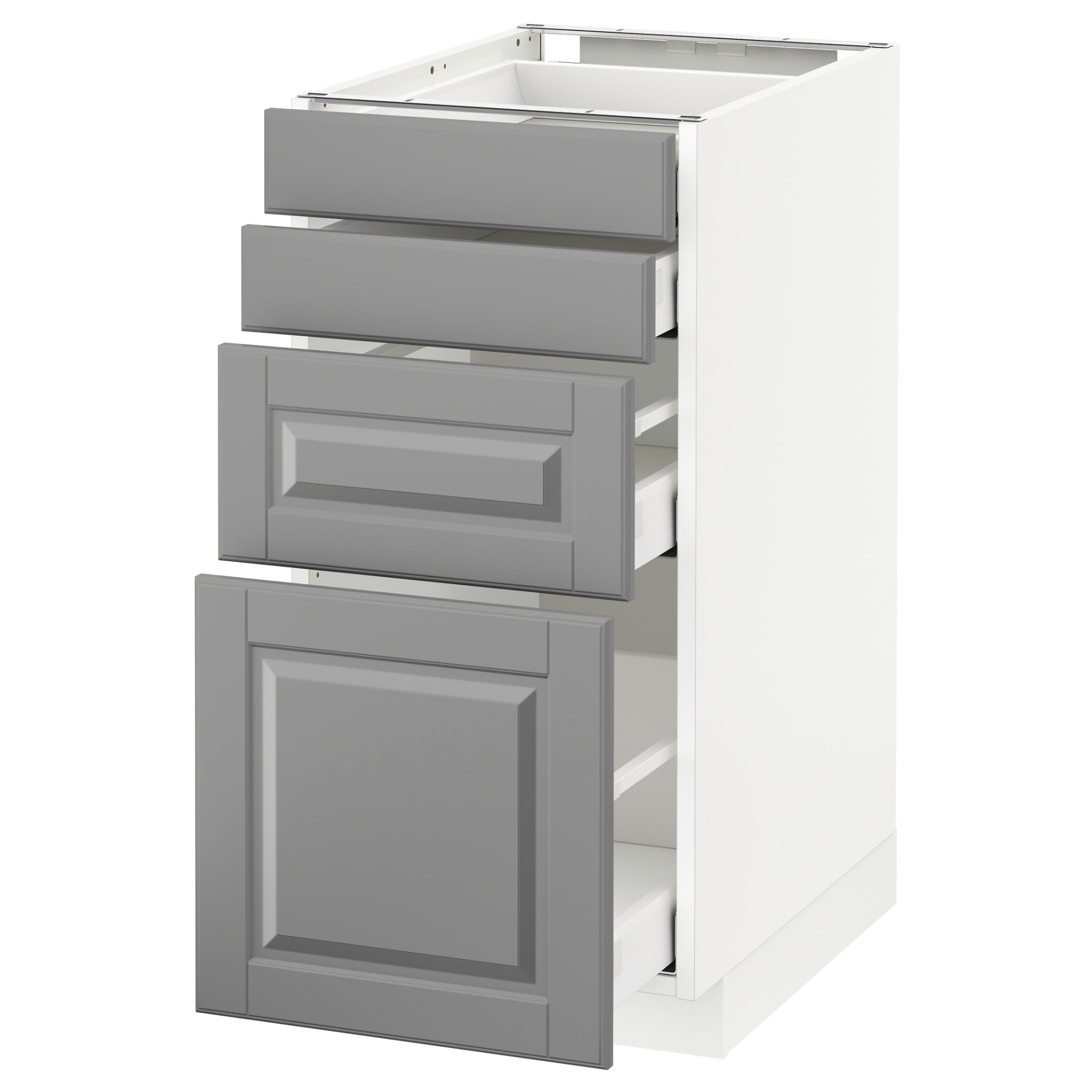METOD/MAXIMERA, долен шкаф с 4 чела/4 чекм., 390.498.78