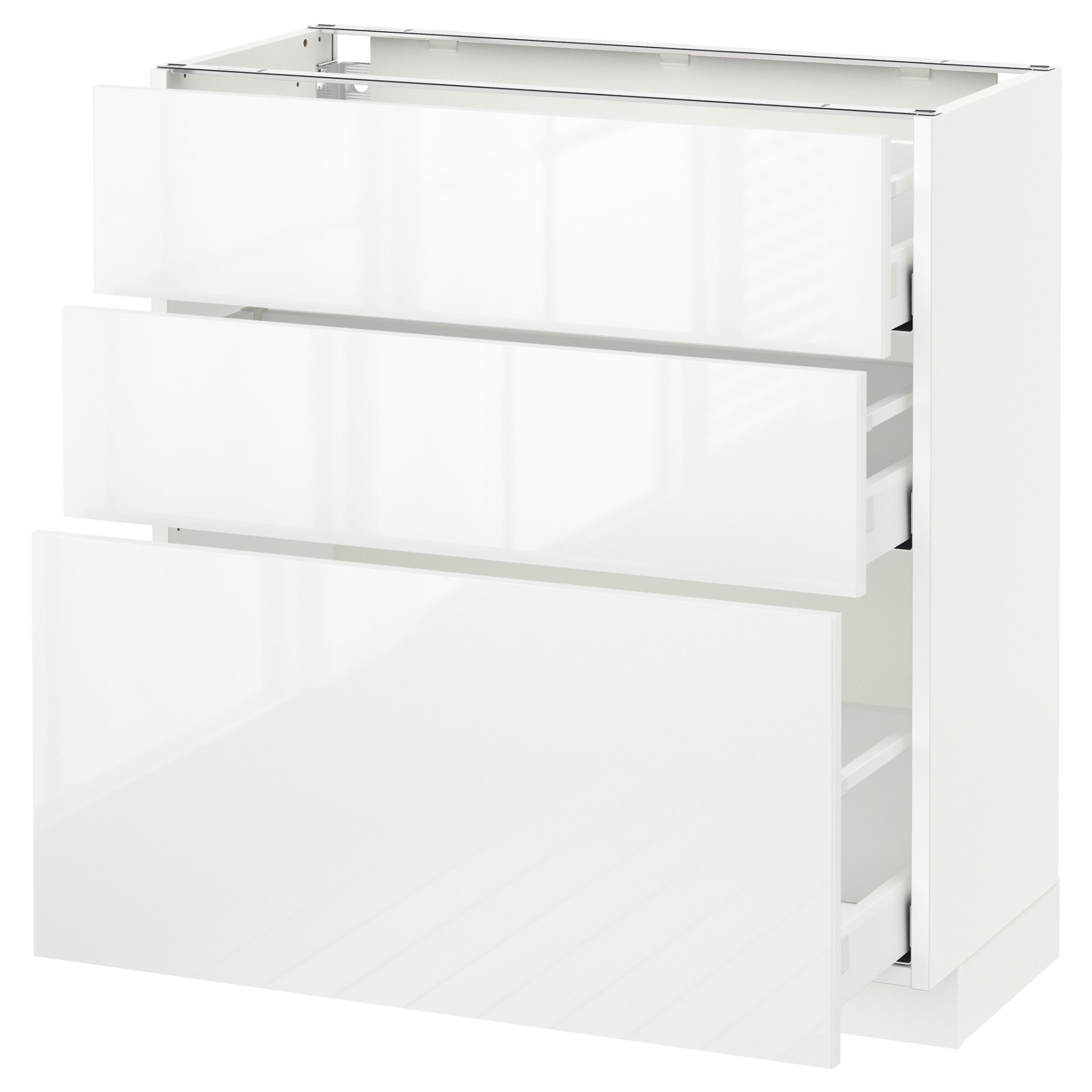 METOD/MAXIMERA, долен шкаф с 3 чекмеджета, 390.522.05