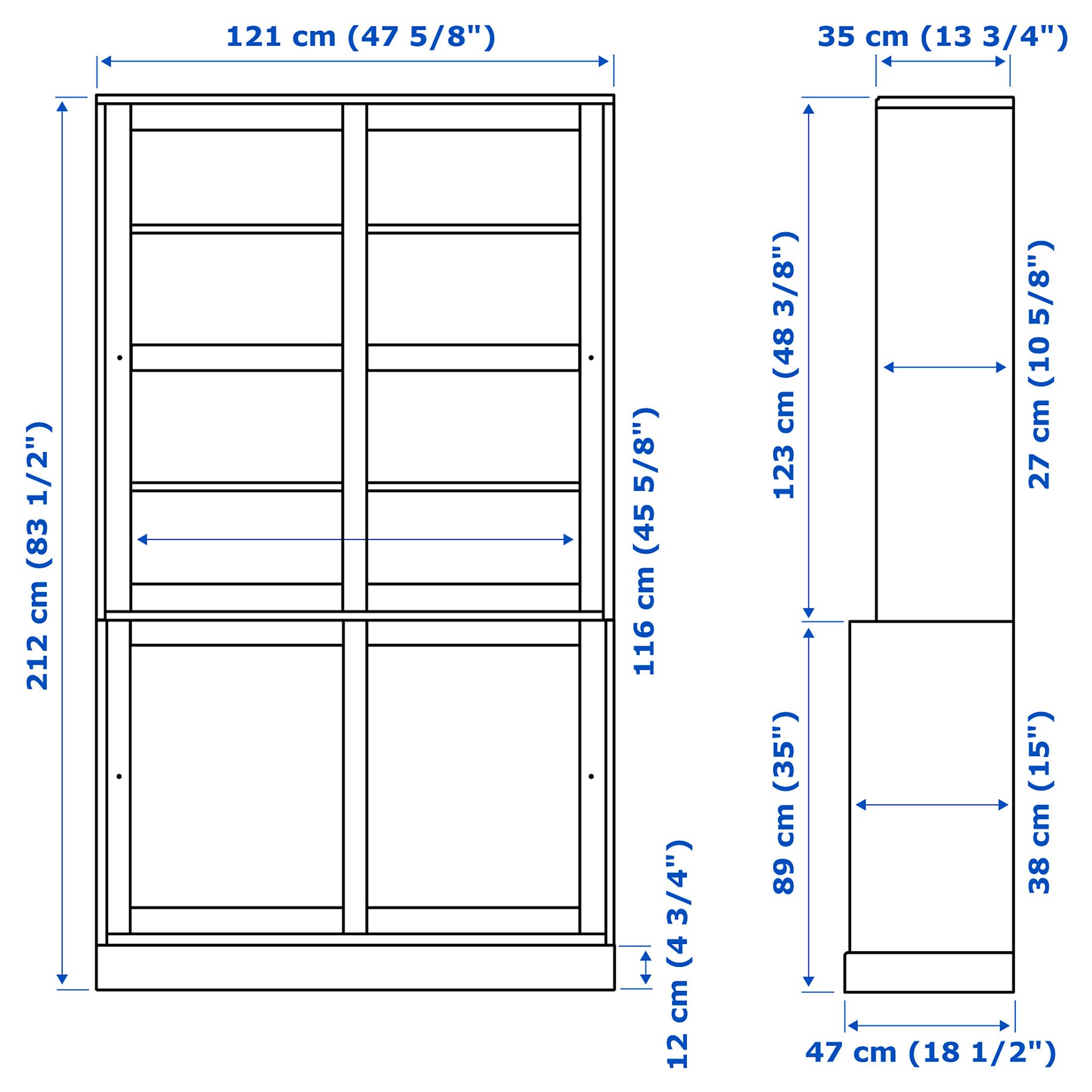 HAVSTA, система за съхранение с плъзгащи стъклени врати, 392.659.14