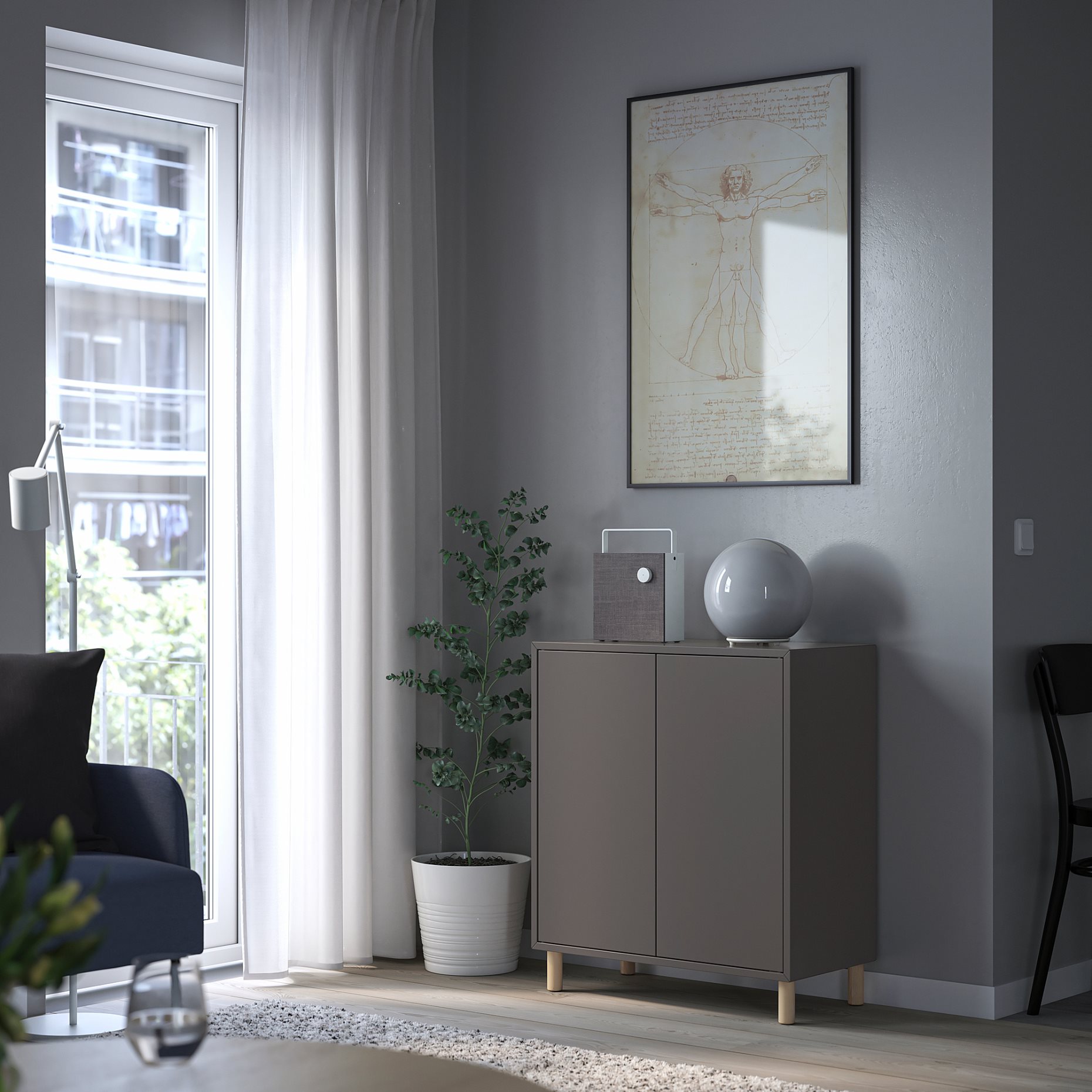 EKET, комбинация шкаф с крака, 70x35x80 см, 393.880.00