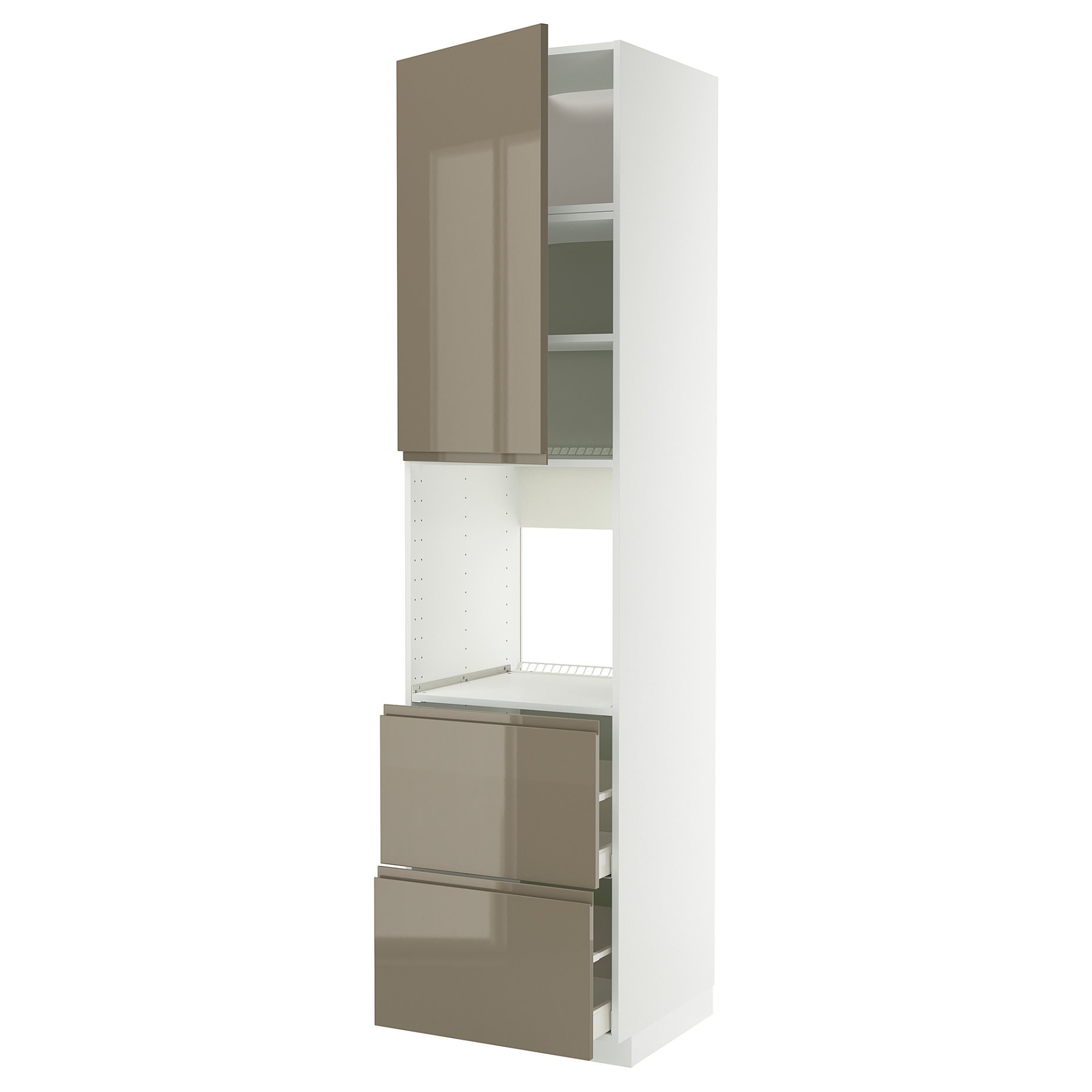 METOD/MAXIMERA, висок шкаф за фурна + врата/2 чекм., 395.771.71