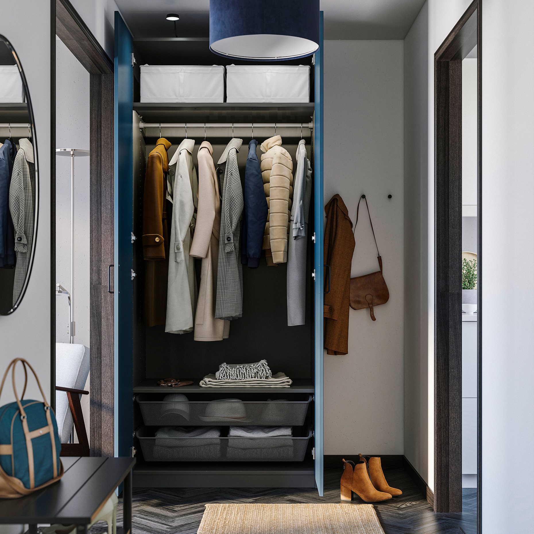 PAX/FYRUDDEN, гардероб - комбинация, 395.815.97