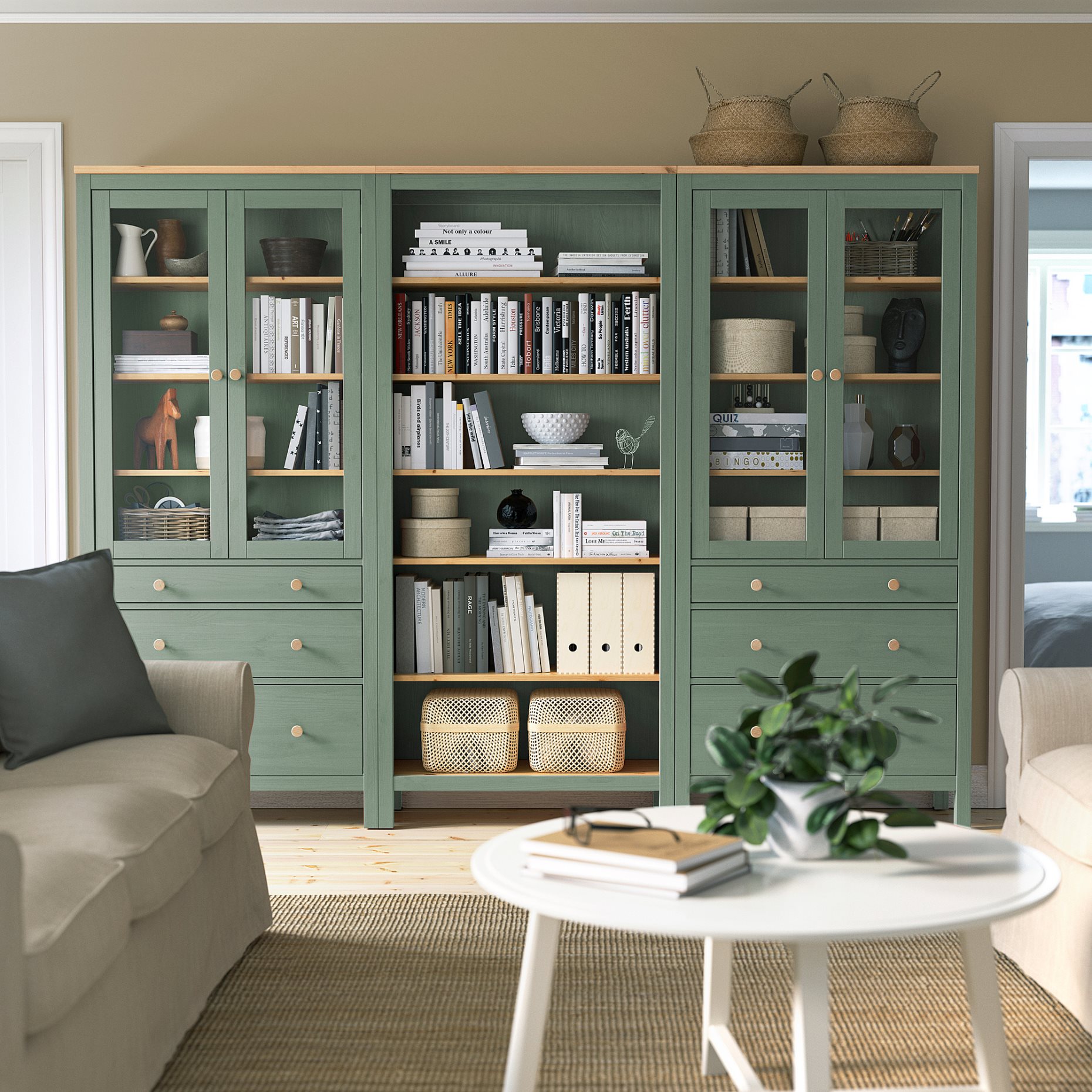 HEMNES, комбиниран артикул за съхр. с врати/чекм., 395.910.68