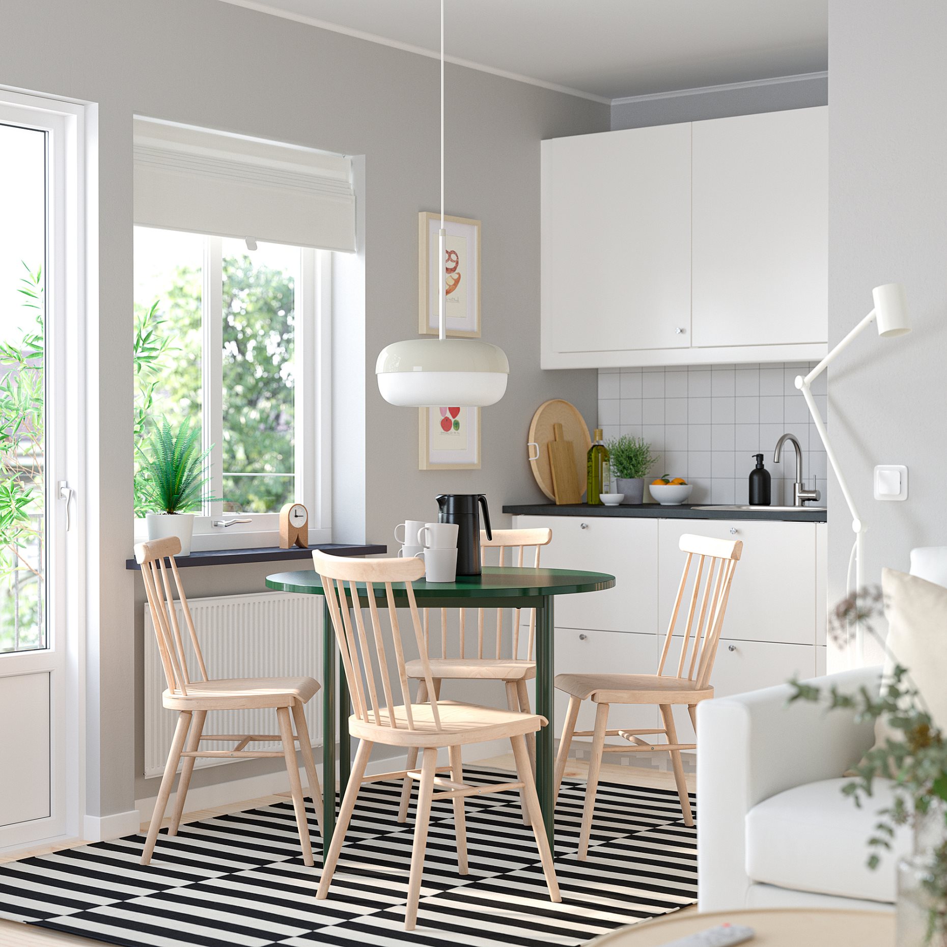 IKEA PS 2026/HÖGVED, Маса и 4 стола, 396.344.16