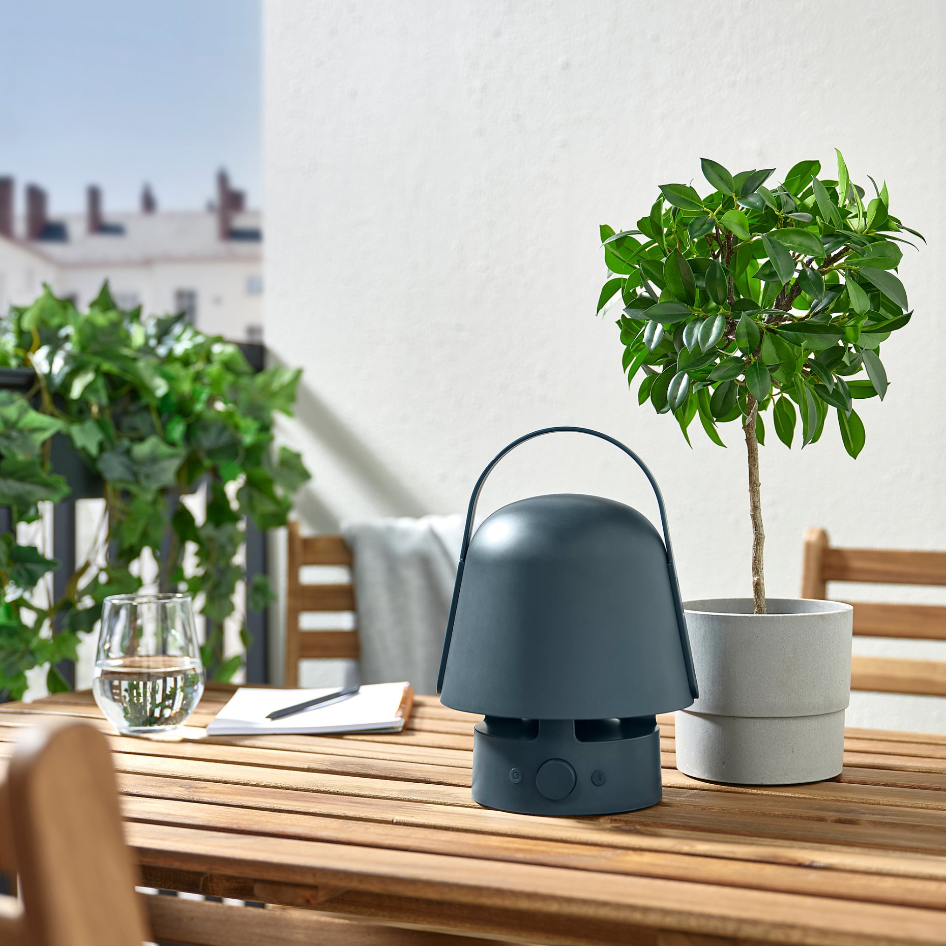 VAPPEBY, bluetooth тонколона и лампа/на открито, 405.107.35