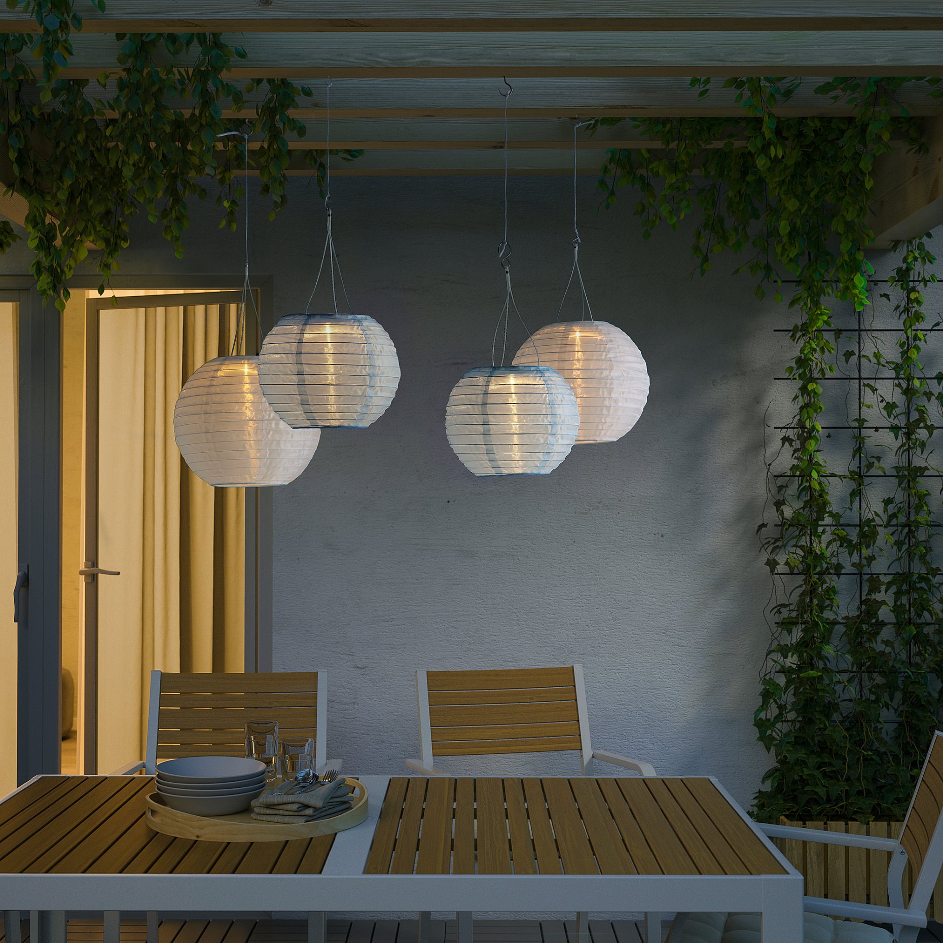 SOLVINDEN, LED висяща лампа соларна, 22 см, 405.139.51