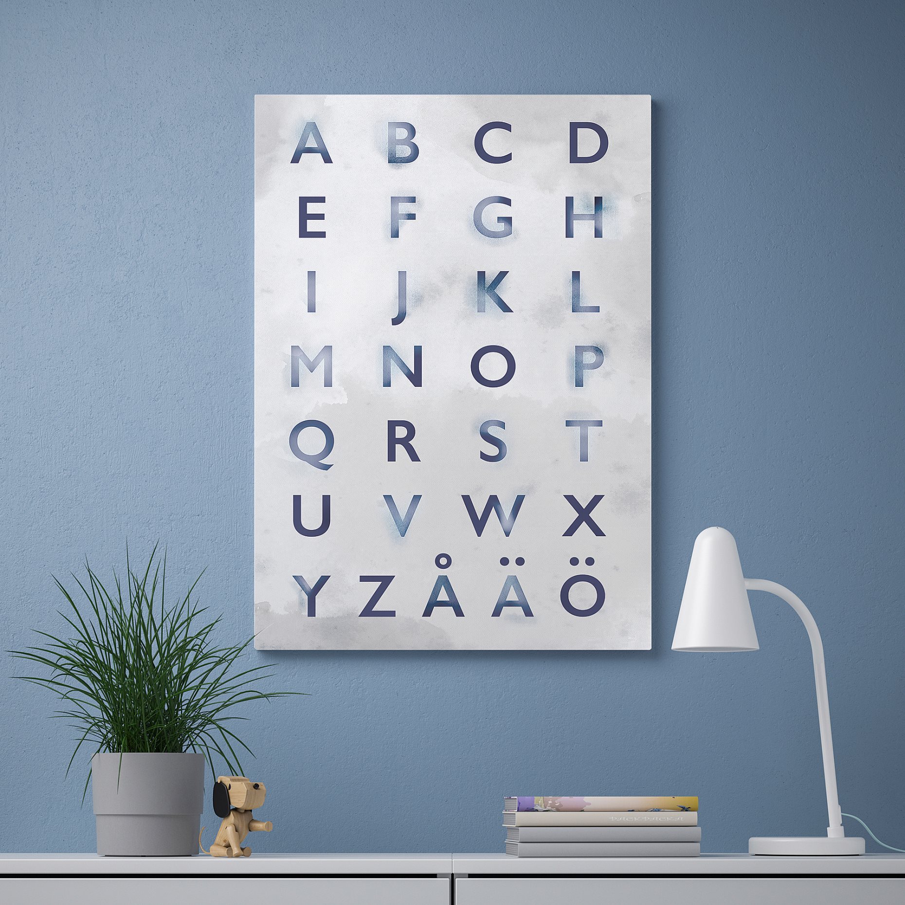 PJÄTTERYD, картина, "Да научим азбуката", 50x70 см, 405.331.38
