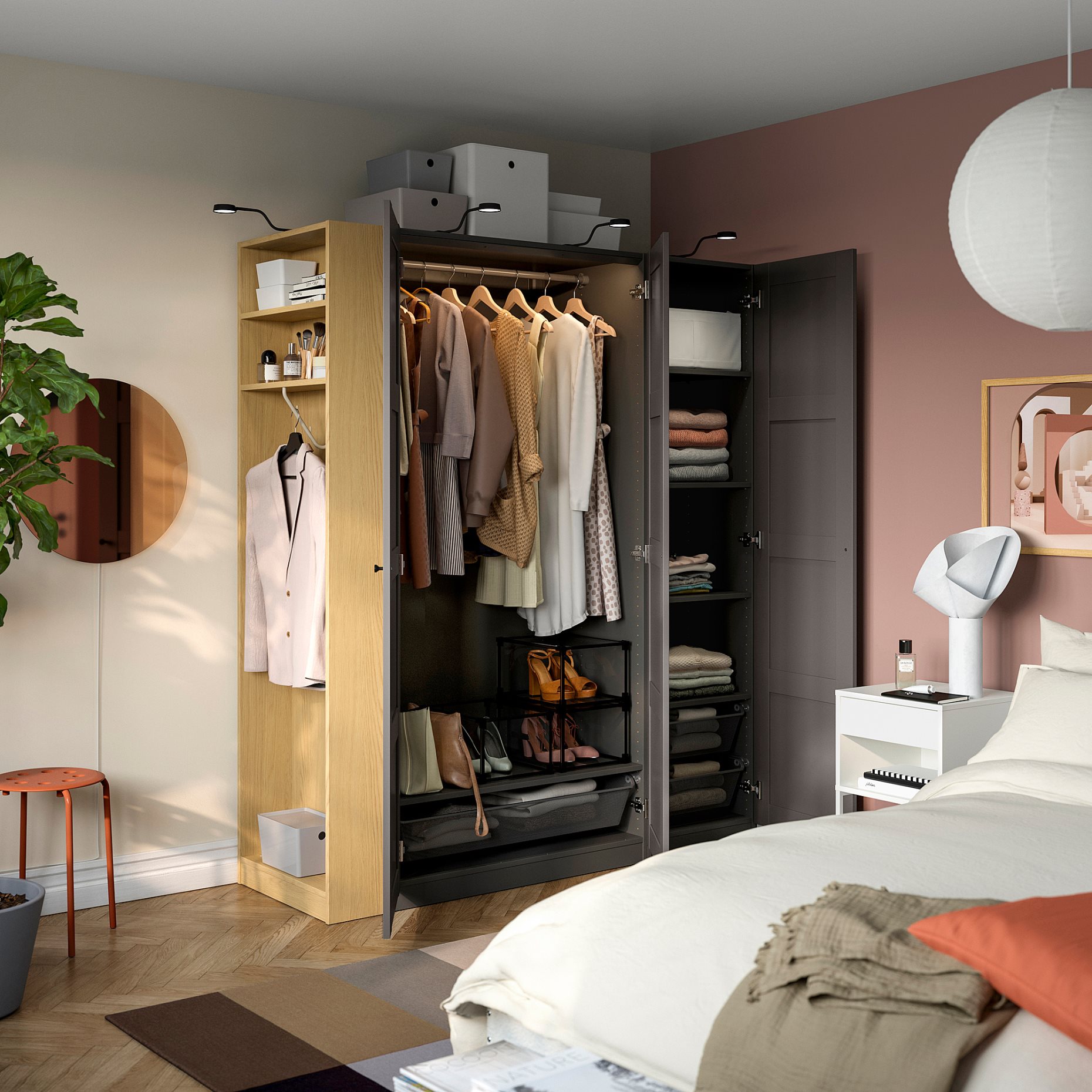 PAX/BERGSBO, гардероб - комбинация, 496.069.55