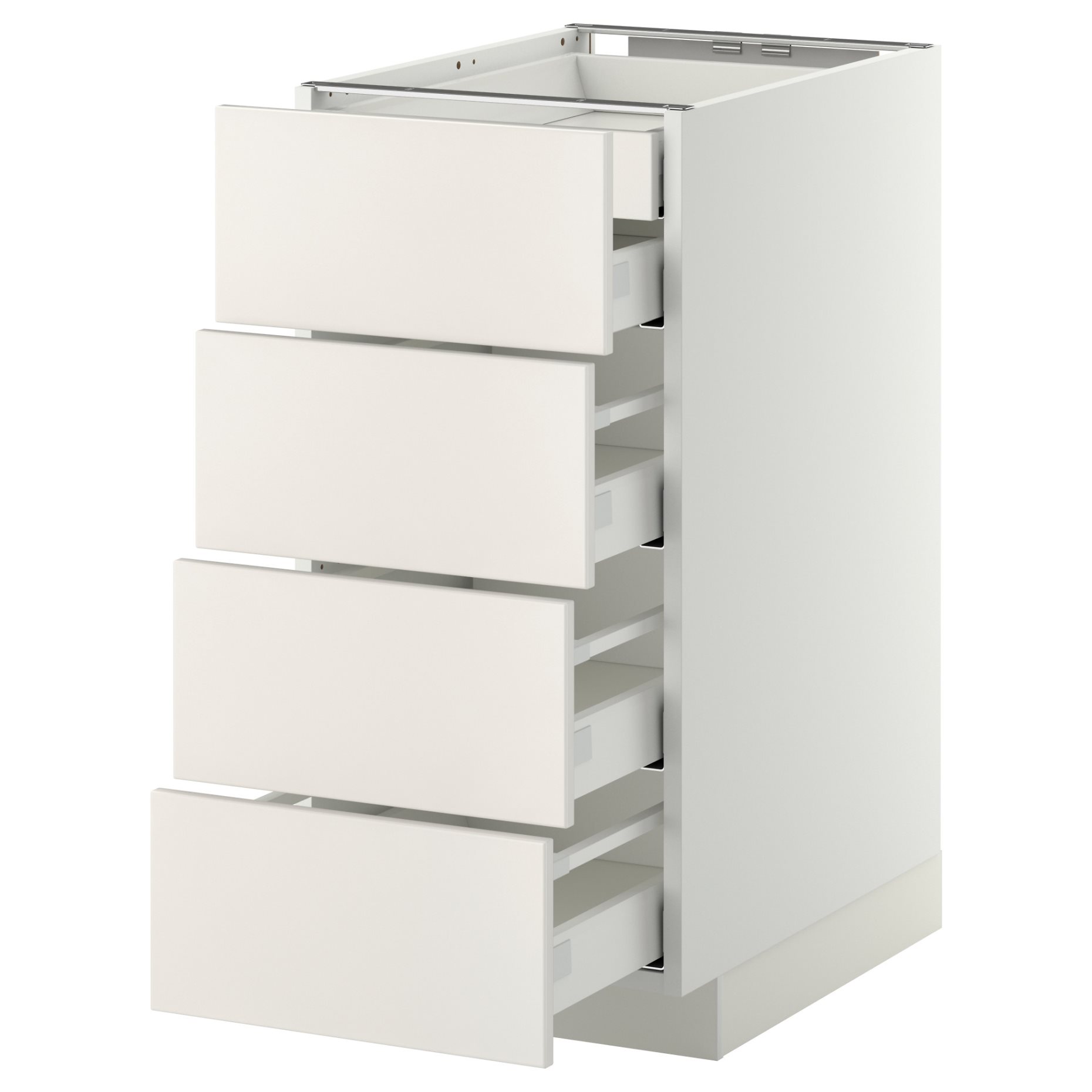 METOD/MAXIMERA, долен шкаф с 4 чела/2 ниски и 3 средни чекм., 499.159.01