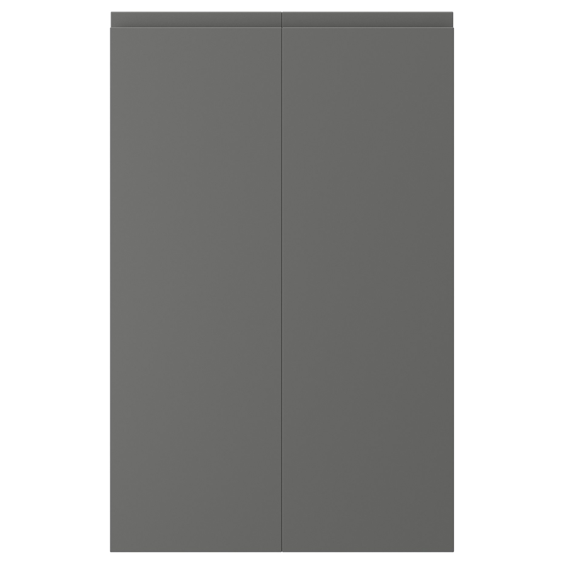 VOXTORP, врата за ъглов шкаф 2 бр. в к-т, 25x80 см, дясна страна, тъмносиво, 504.540.98