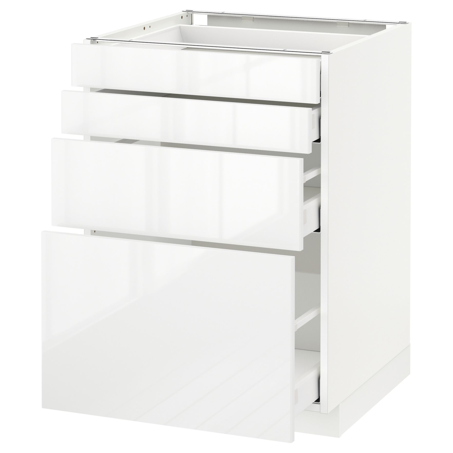 METOD/MAXIMERA, долен шкаф с 4 чела/4 чекм., 590.499.19