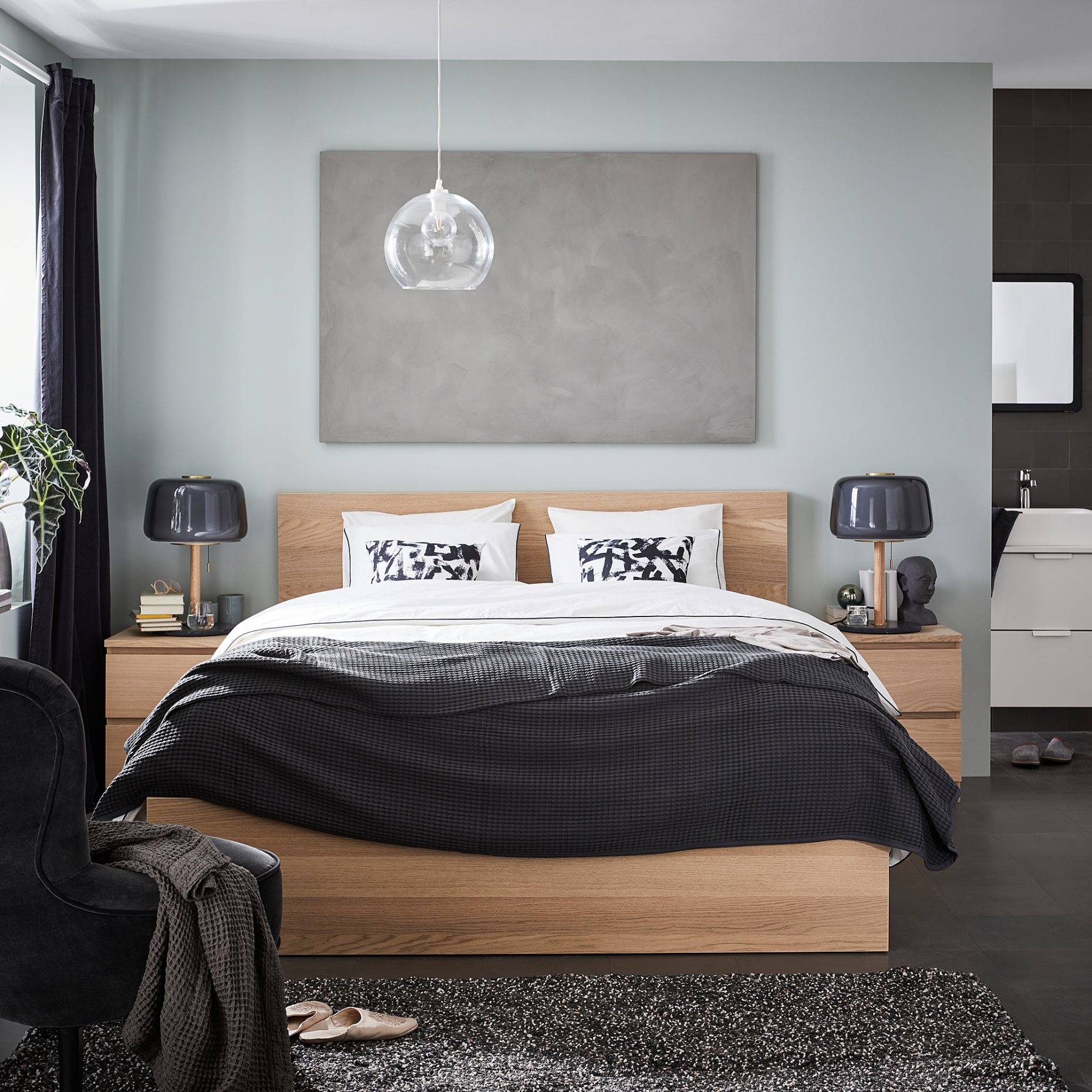 MALM, легло с матрак, 595.441.13