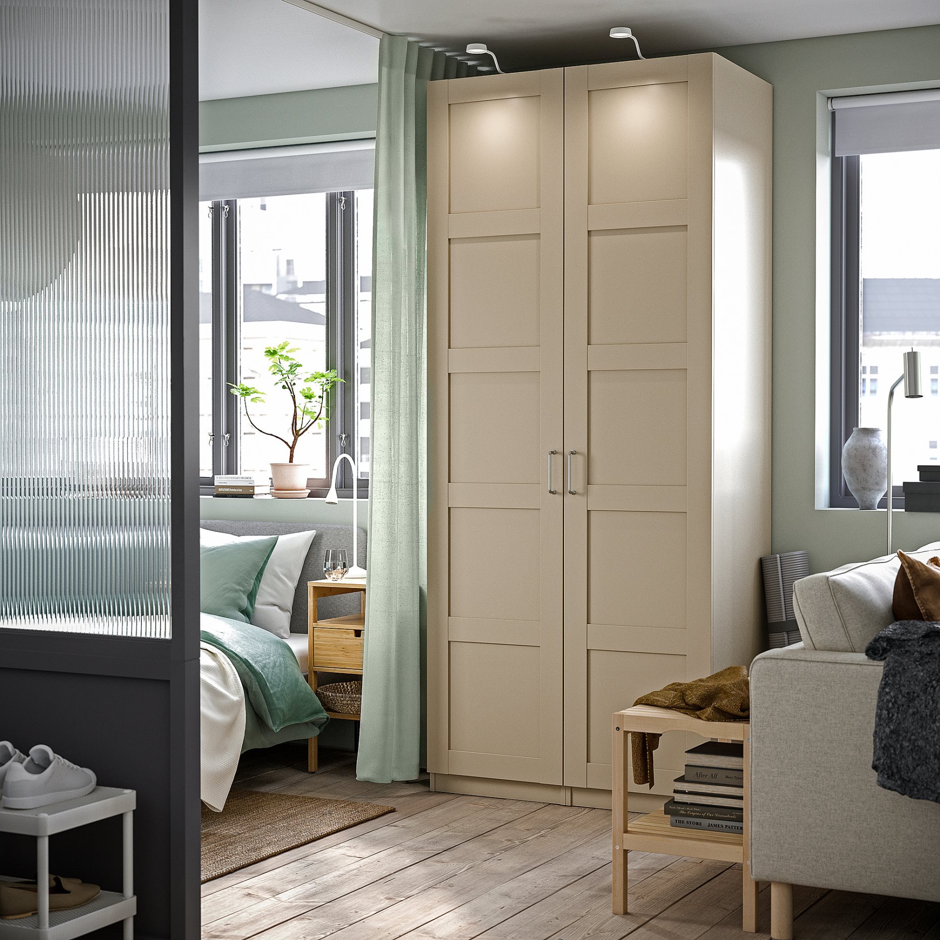 PAX/BERGSBO, гардероб - комбинация, 595.622.01