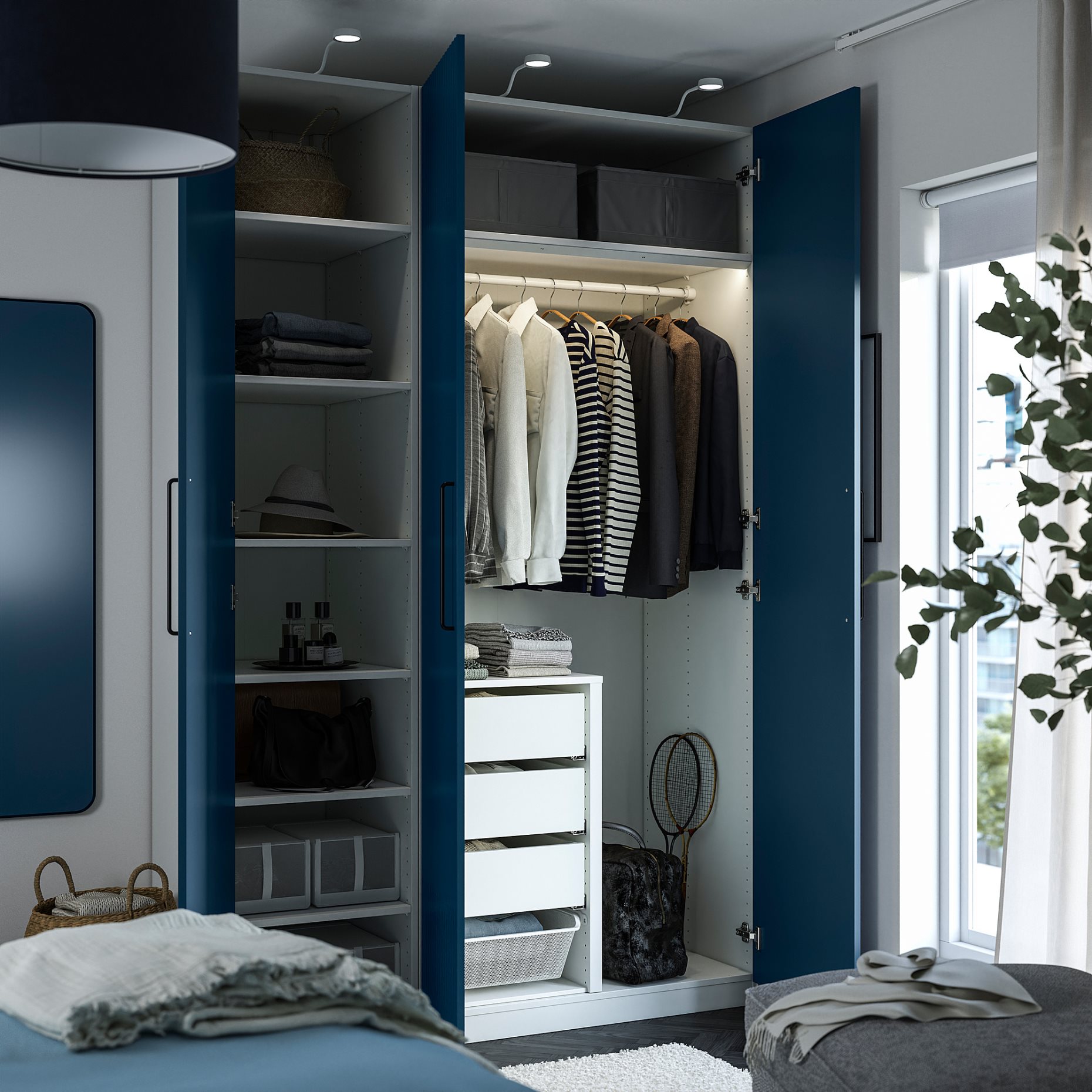 PAX/FYRUDDEN, гардероб - комбинация, 595.816.38