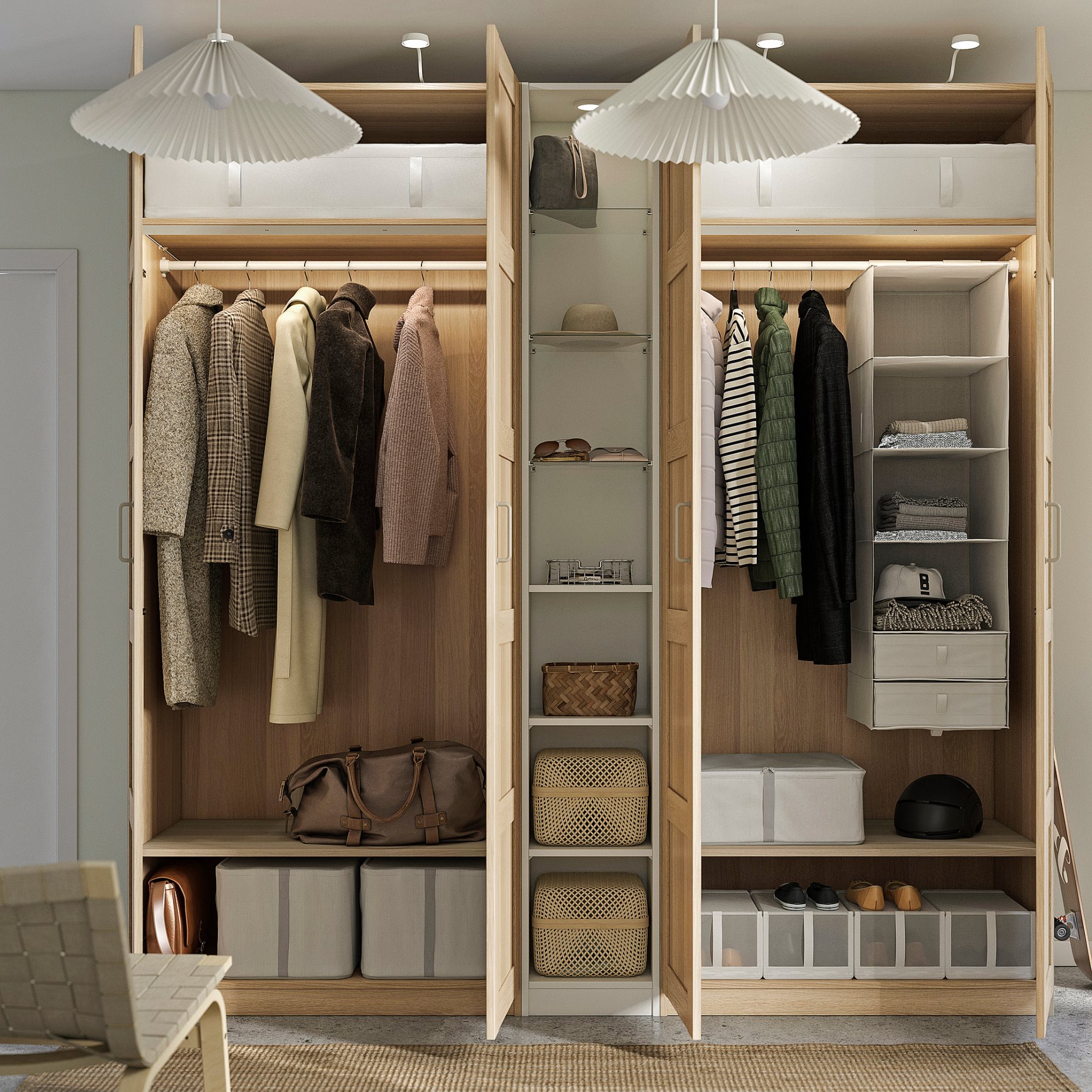 PAX/BERGSBO, гардероб - комбинация, 596.074.07