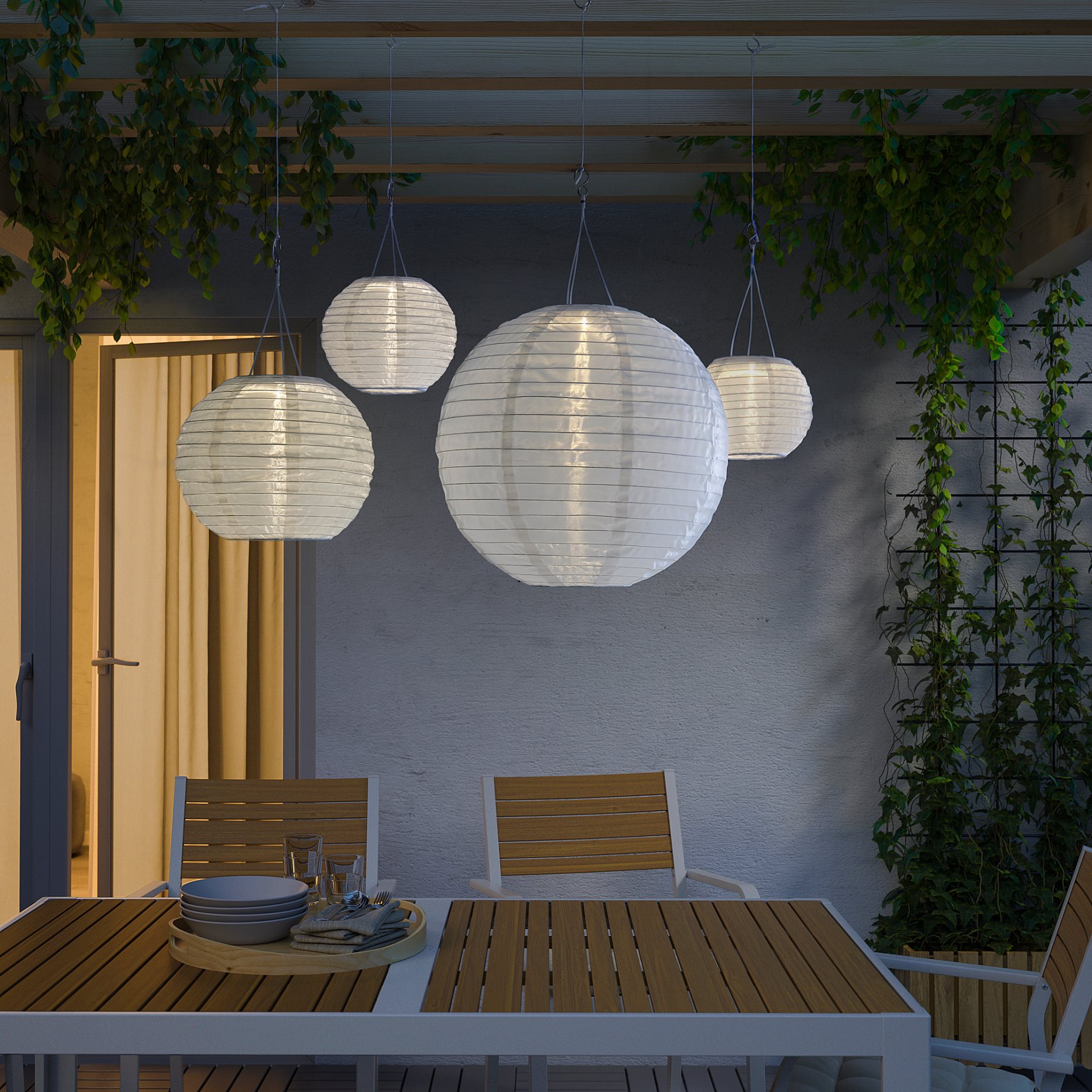 SOLVINDEN, LED висяща лампа, соларна, 45 см, 606.150.29