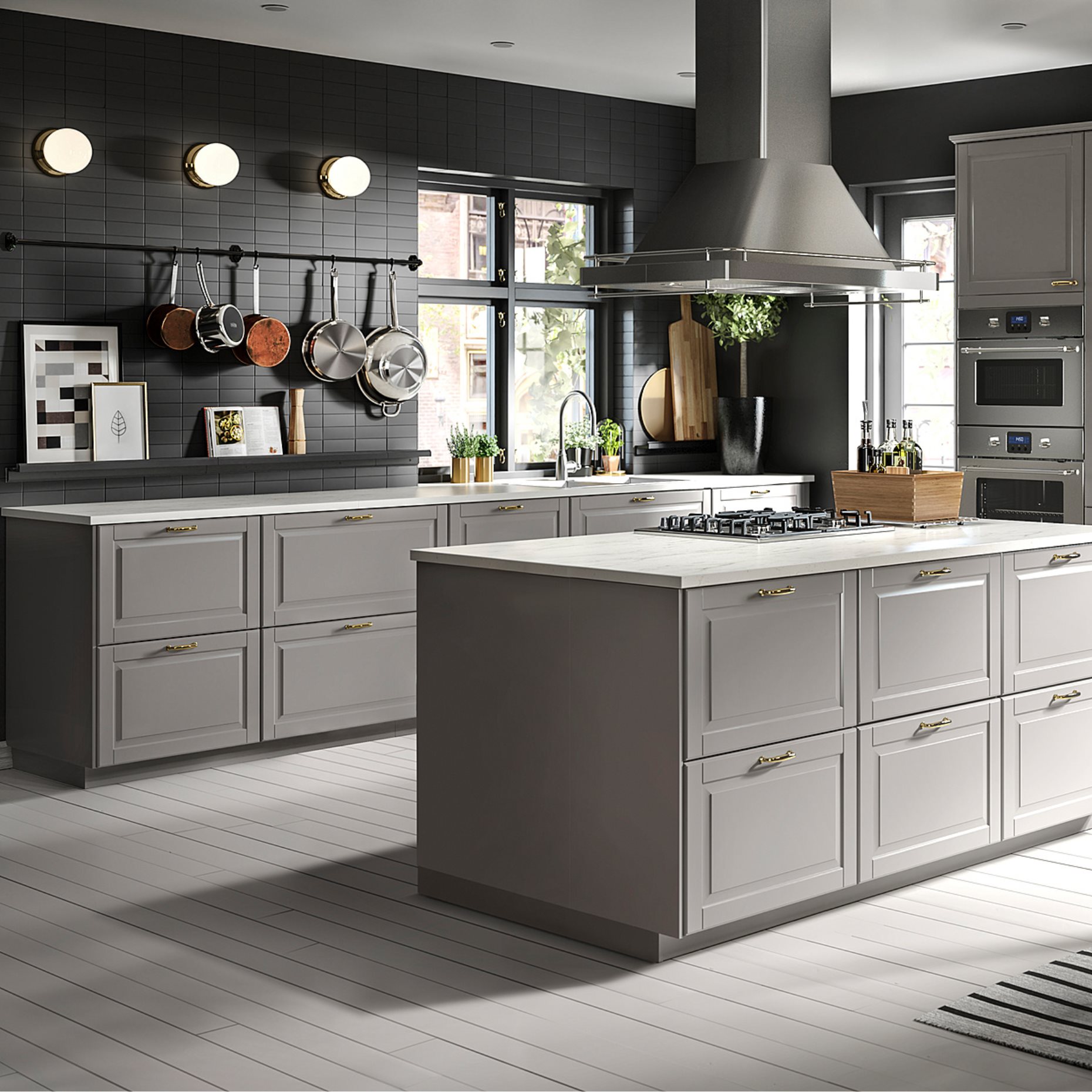 METOD/MAXIMERA, долен шкаф за готв. плот/2 чела/3 чекм., 690.271.63