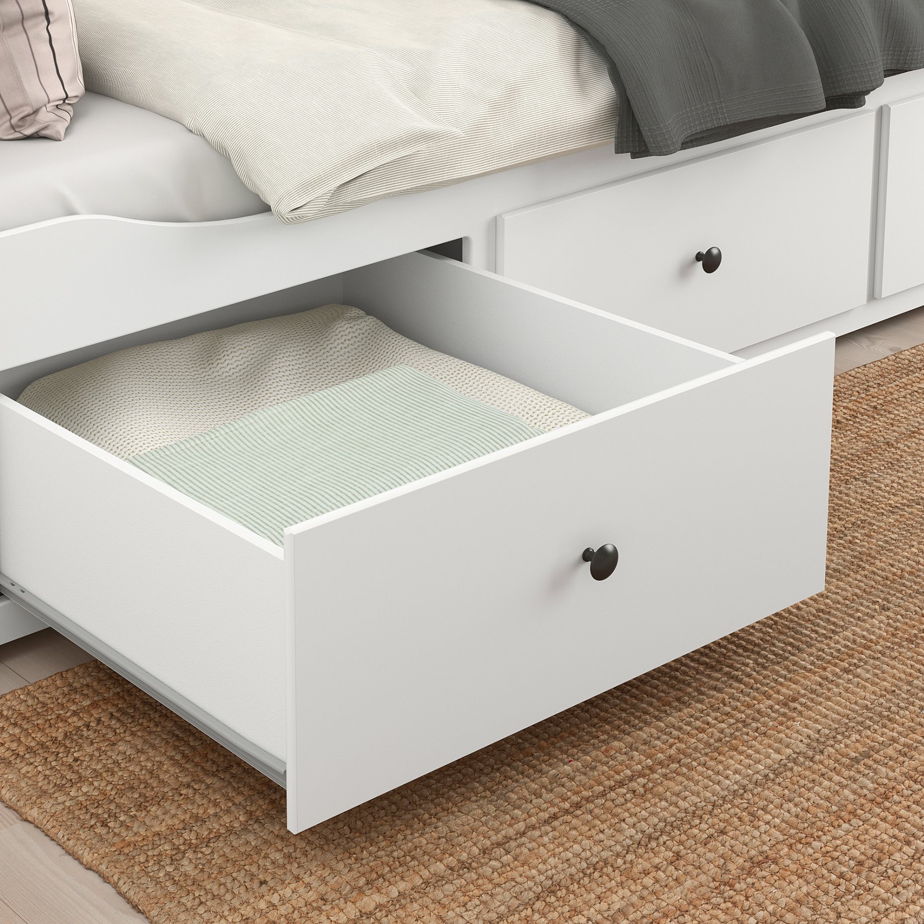 HEMNES, кушетка с 3 чекмеджета/2 матрака, 794.281.17