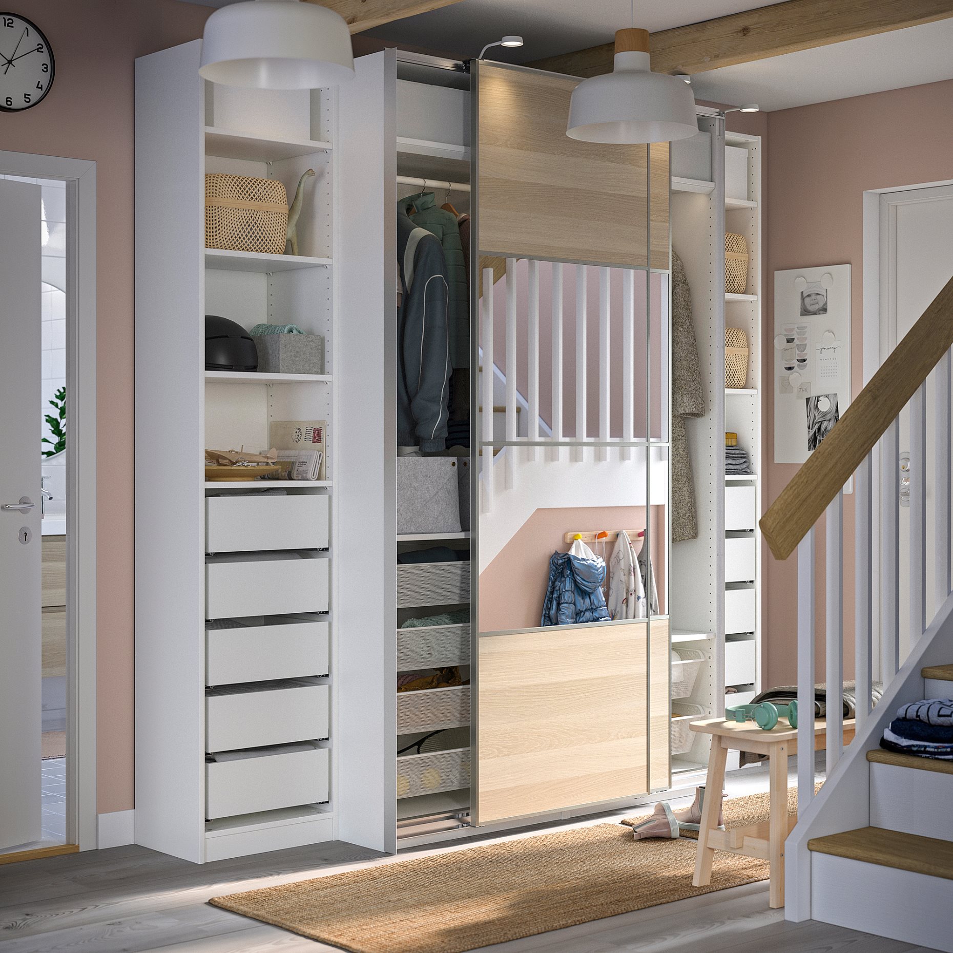 PAX/MEHAMN/AULI, гардероб, с две лица, 795.614.27