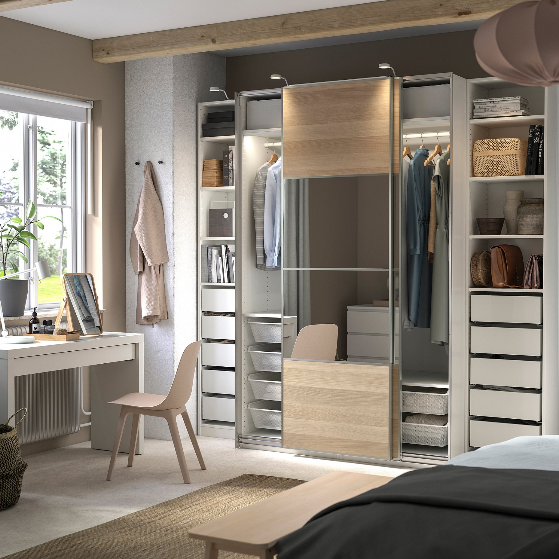 PAX/MEHAMN/AULI, гардероб, с две лица, 795.614.27