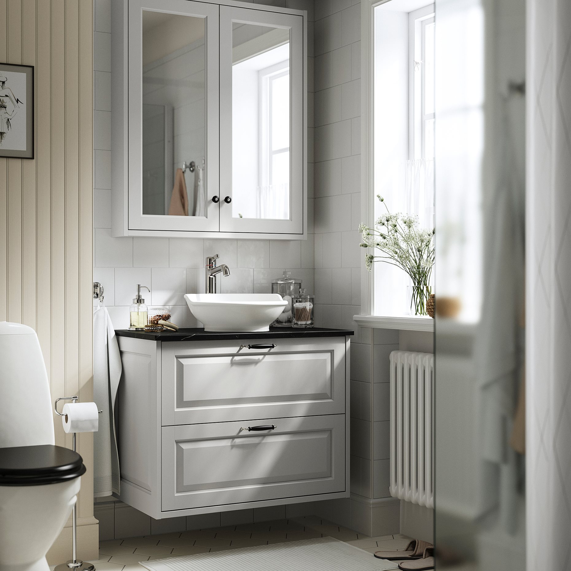 TANNFORSEN/VASTERSJON, шкаф за мивка+чекмеджета/мивка/смесител, 795.683.15