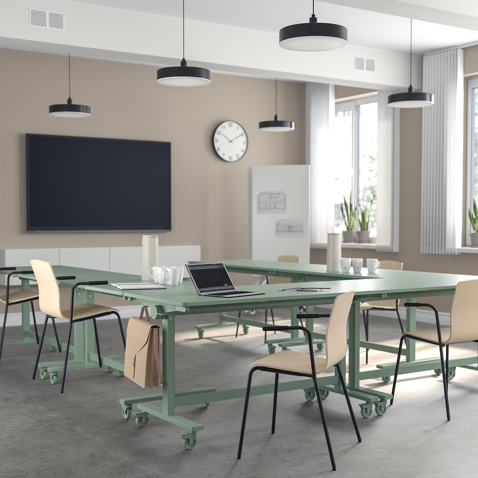 MITTZON, сгъваема маса с колелца, 805.279.51