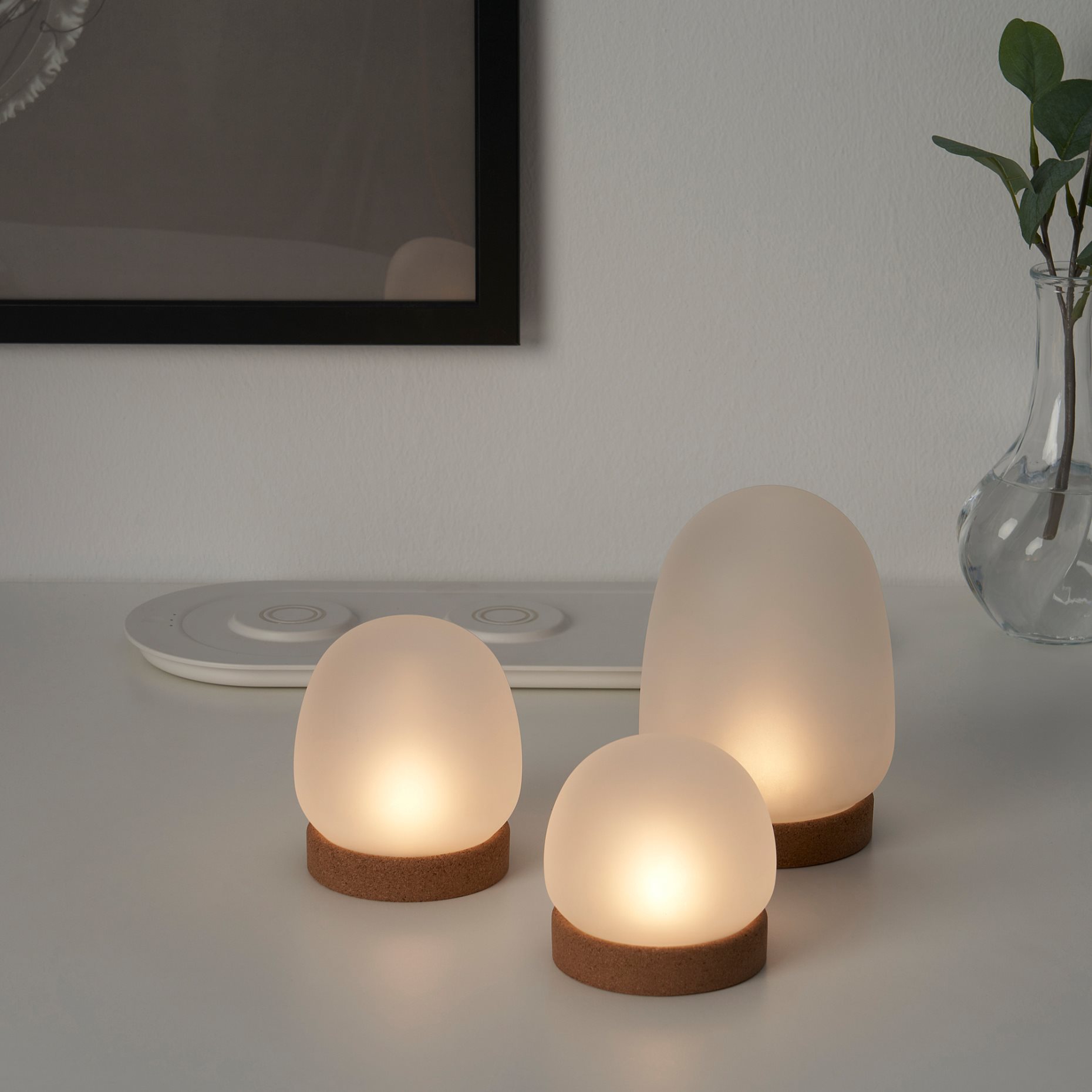 PRAKTSPIREA, LED деко осветление, с поставка за зареждане, к-т 4 части, 805.388.55