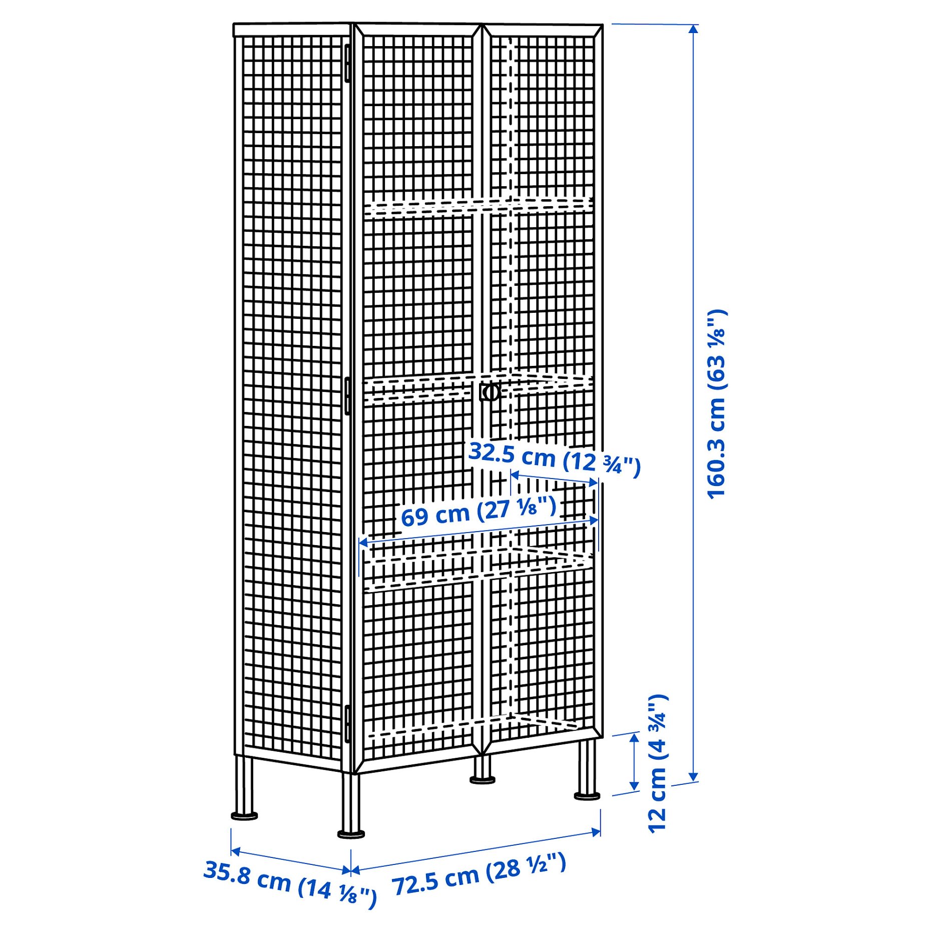 IKEA PS 2026, Витрина, 73x36x160 см, 806.169.52