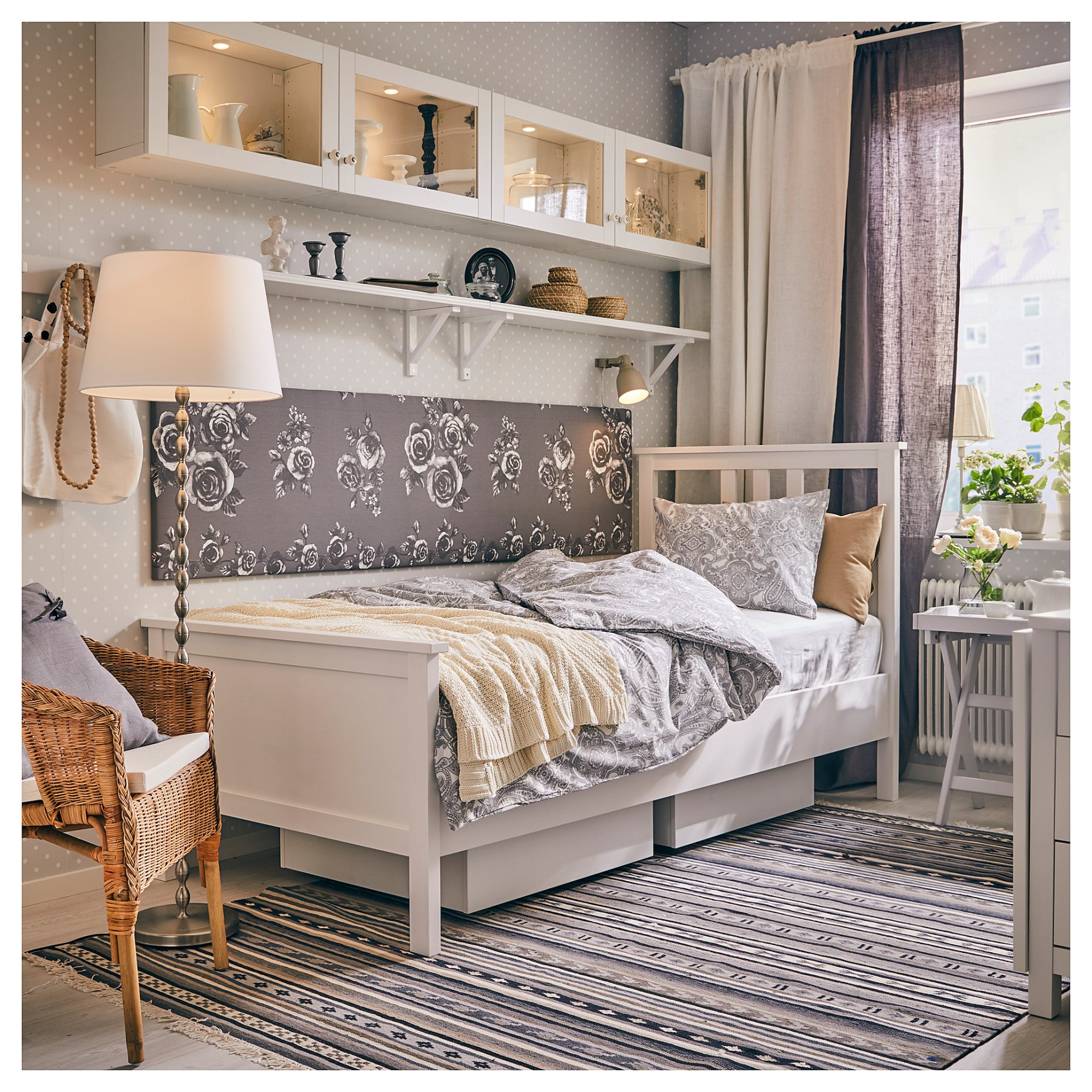 HEMNES, легло с матрак, 895.419.57