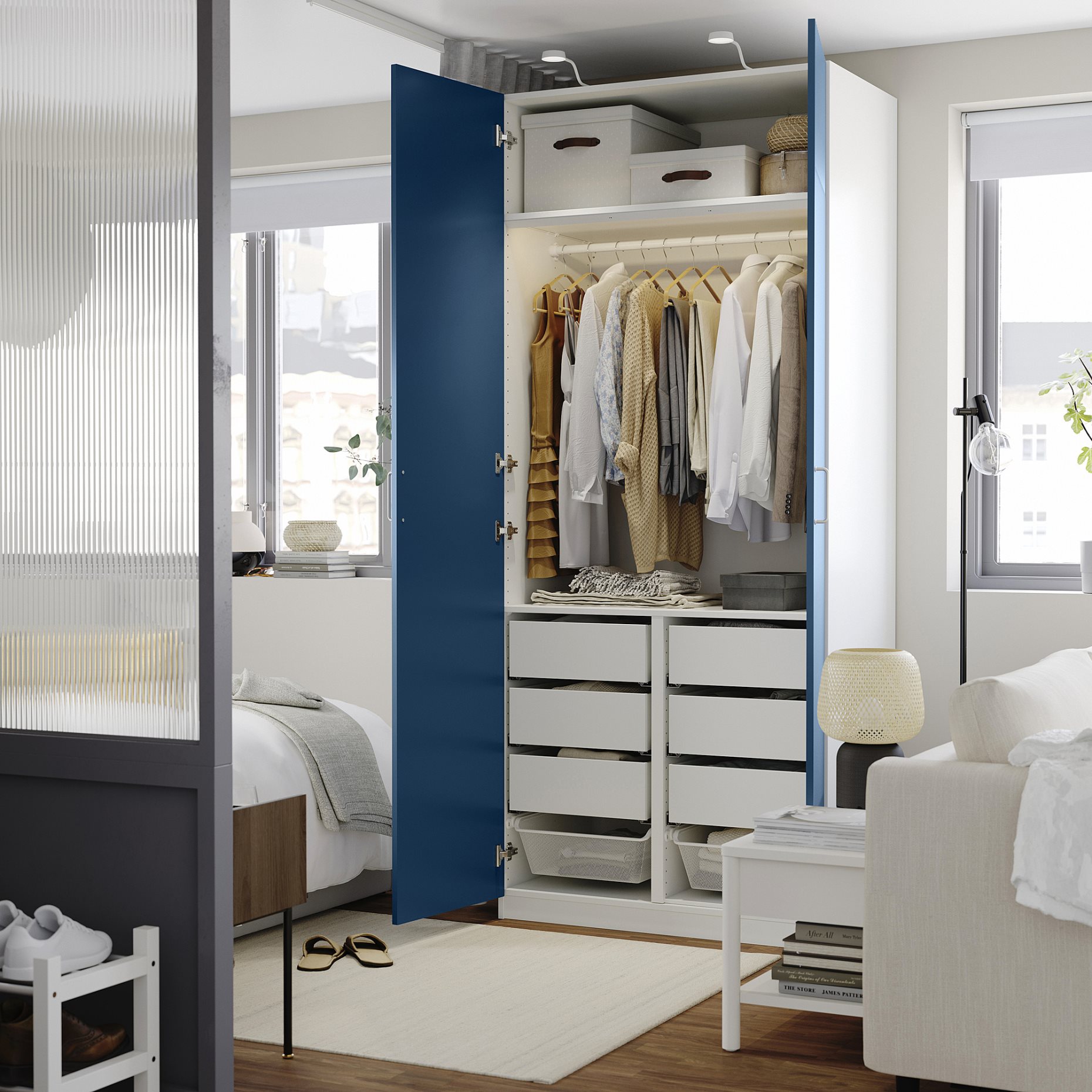 PAX/FYRUDDEN, гардероб - комбинация, 895.816.13