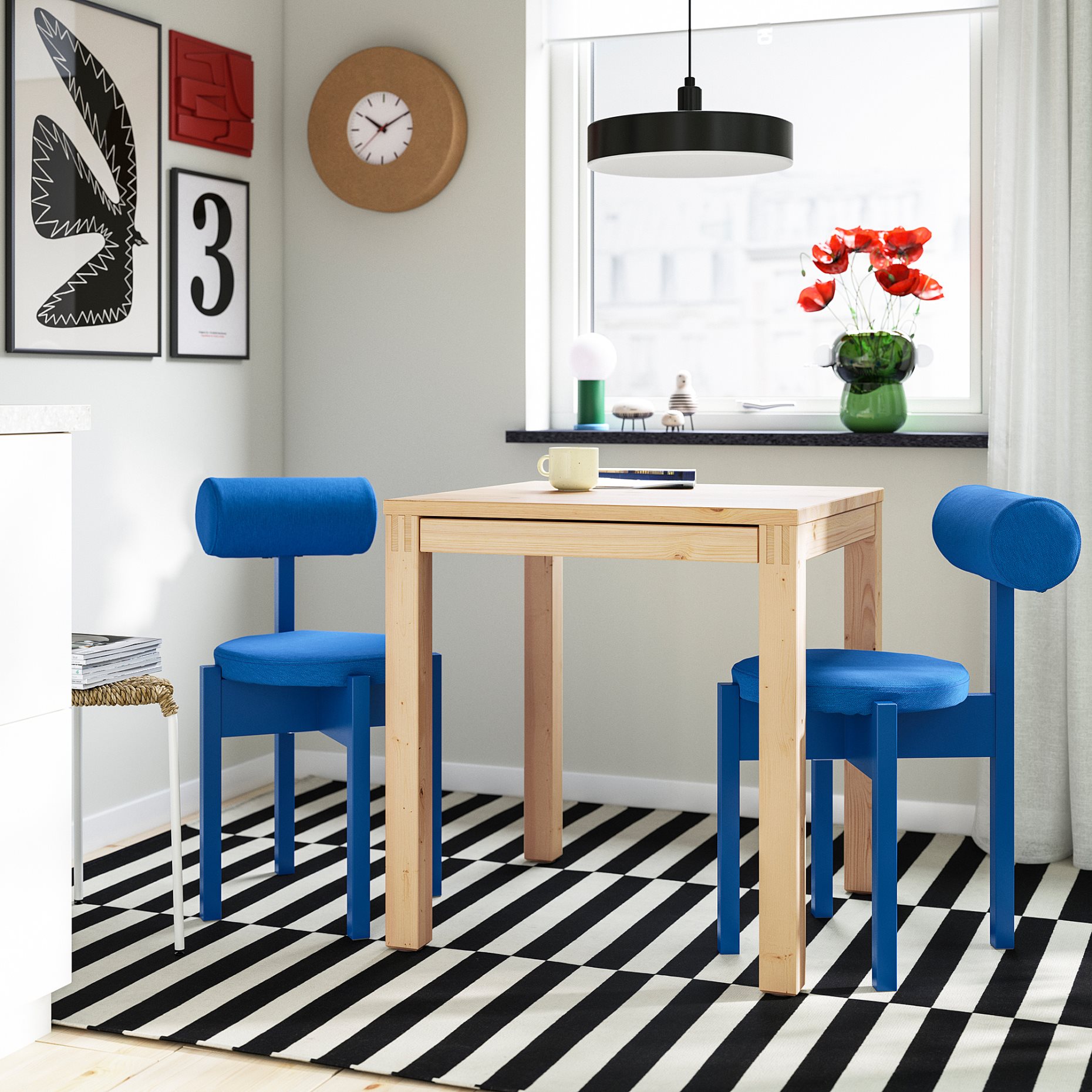 IKEA PS 2026, Маса и 2 стола, 896.343.91