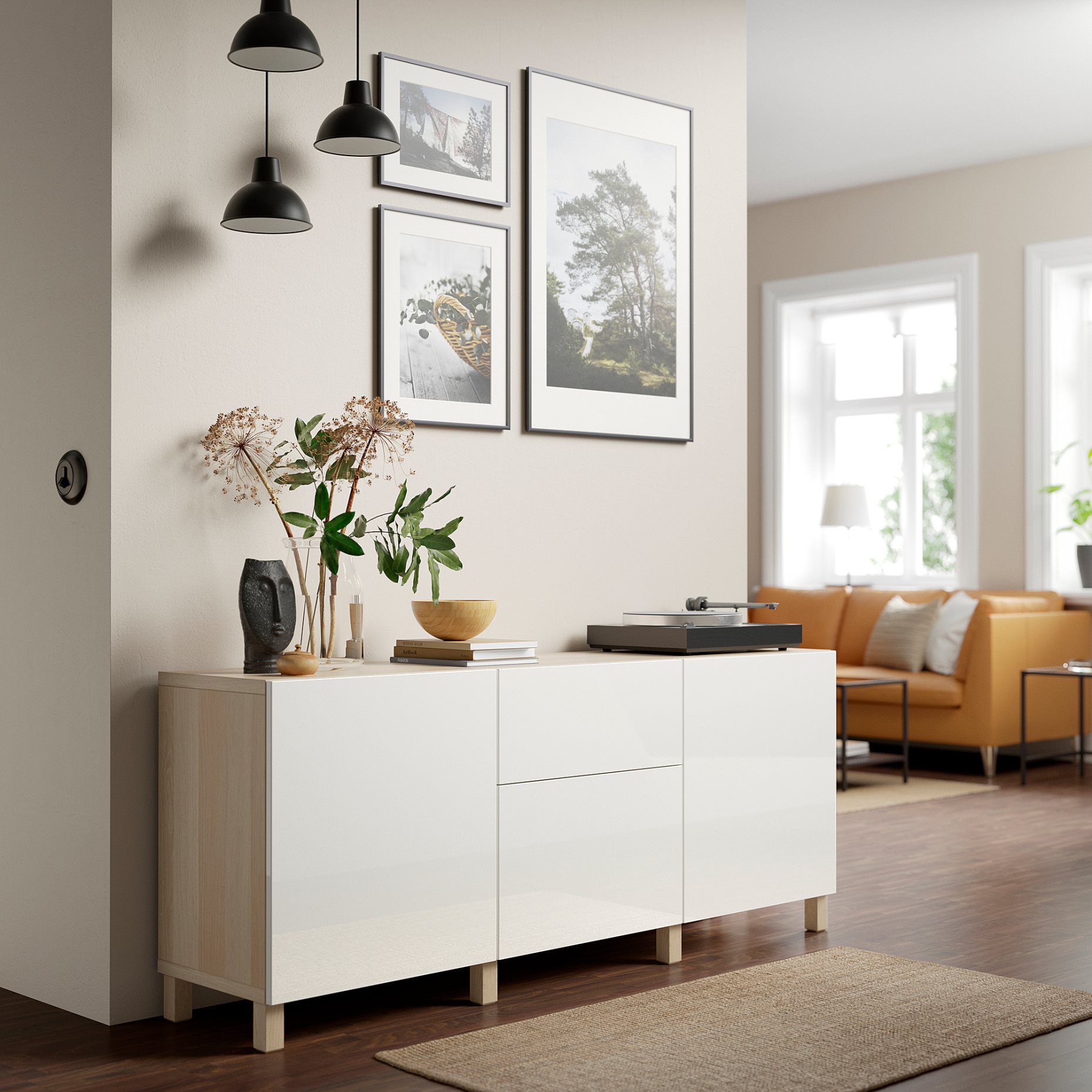 BESTÅ, комбиниран артикул за съхранение с чекмеджета, 991.956.78