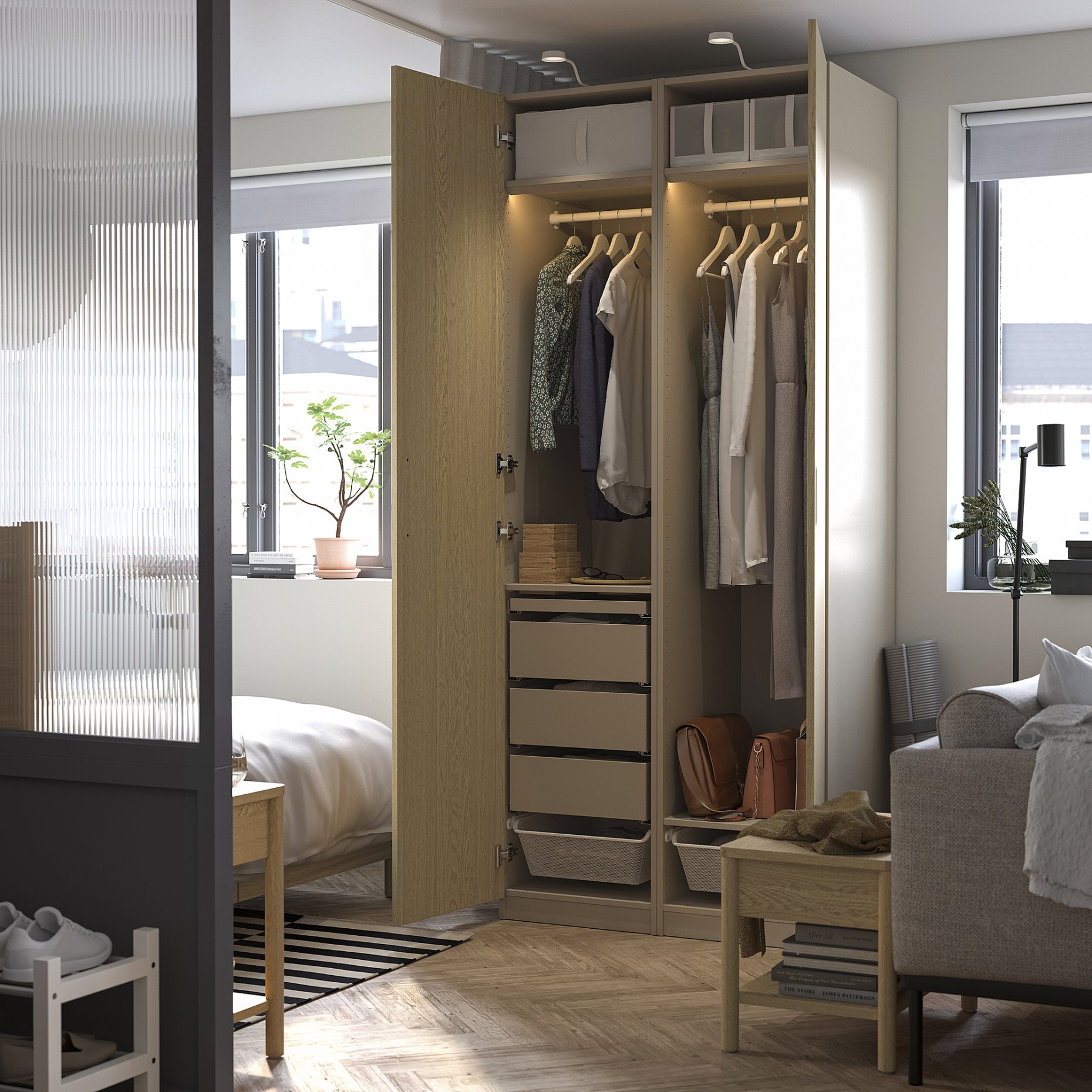 PAX/TONSTAD, гардероб - комбинация, 995.489.15