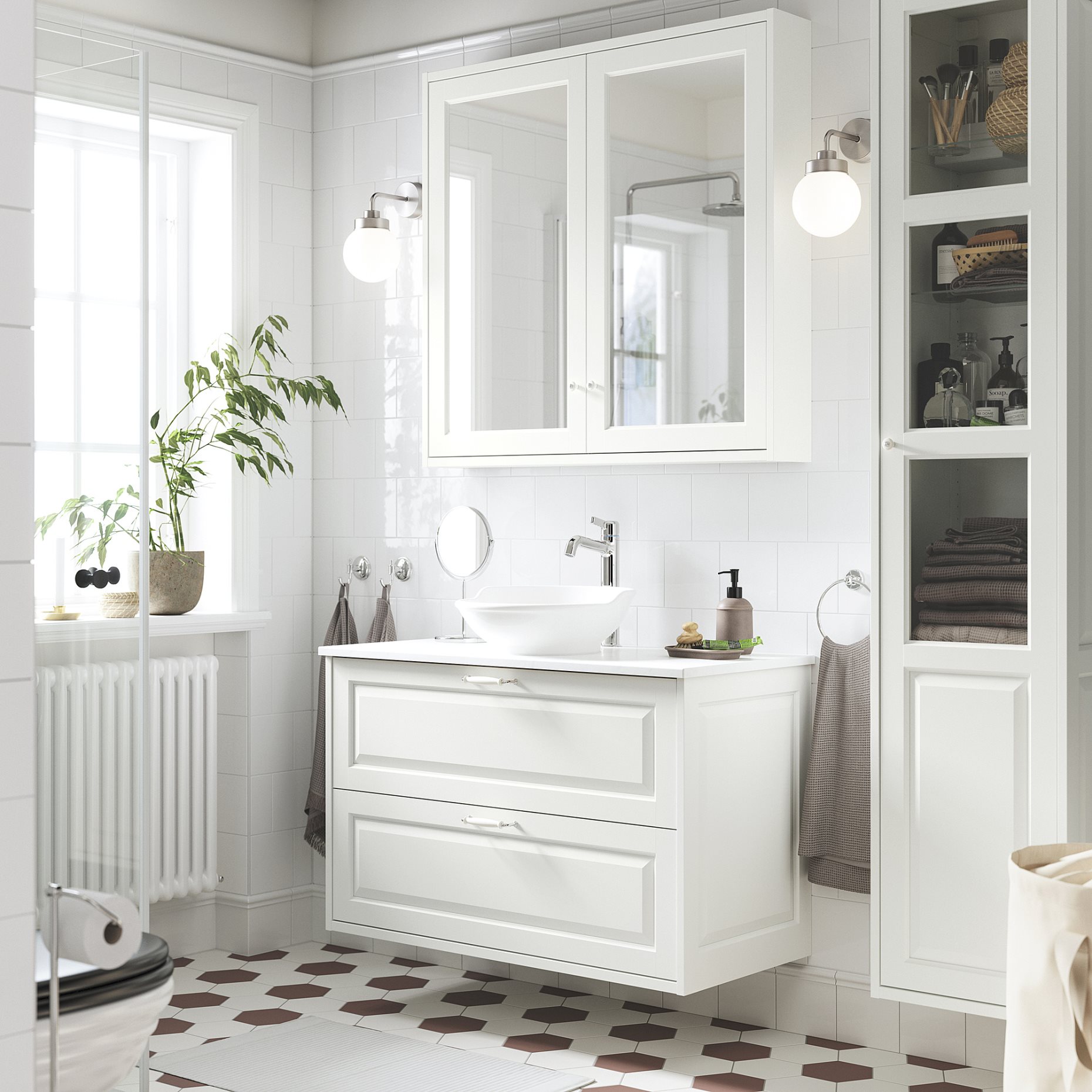 TANNFORSEN/VASTERSJON, шкаф за мивка+чекмеджета/мивка/смесител, 995.683.43