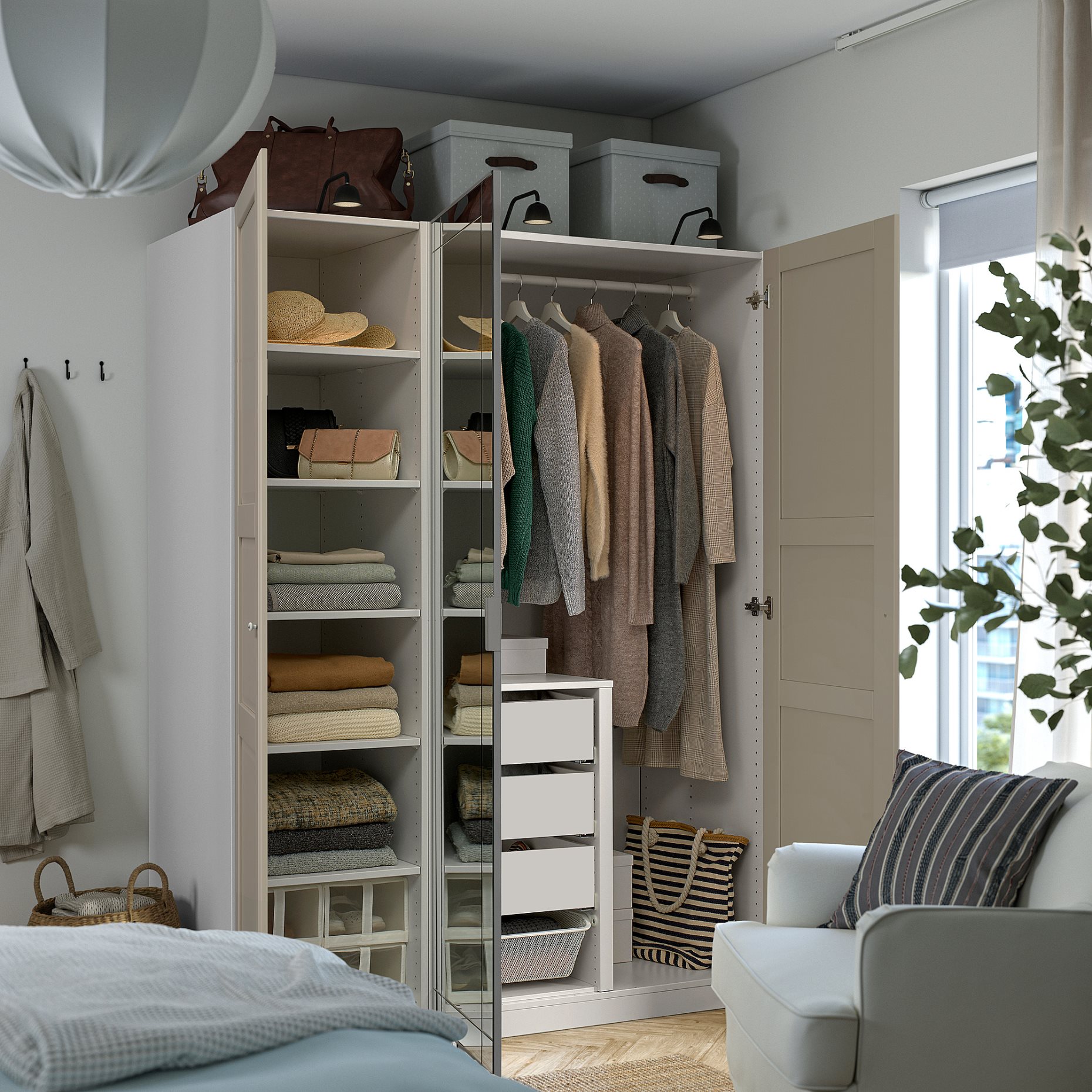 PAX/KAMMARTORP/TYSSEDAL, гардероб - комбинация, 996.032.52