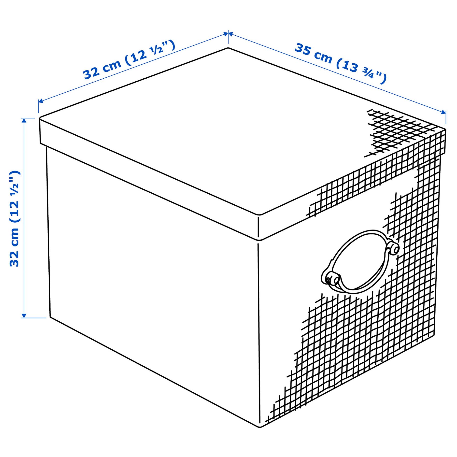 KVARNVIK, кутия с капак, 35х32х32, 004.594.80