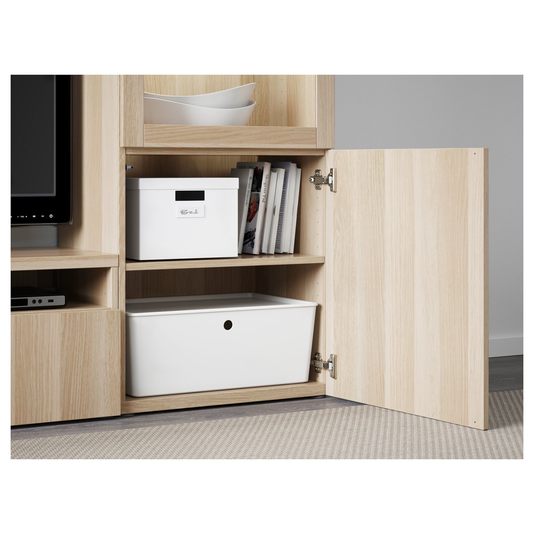 BESTÅ, TV секция със стъклени врати, 091.901.71