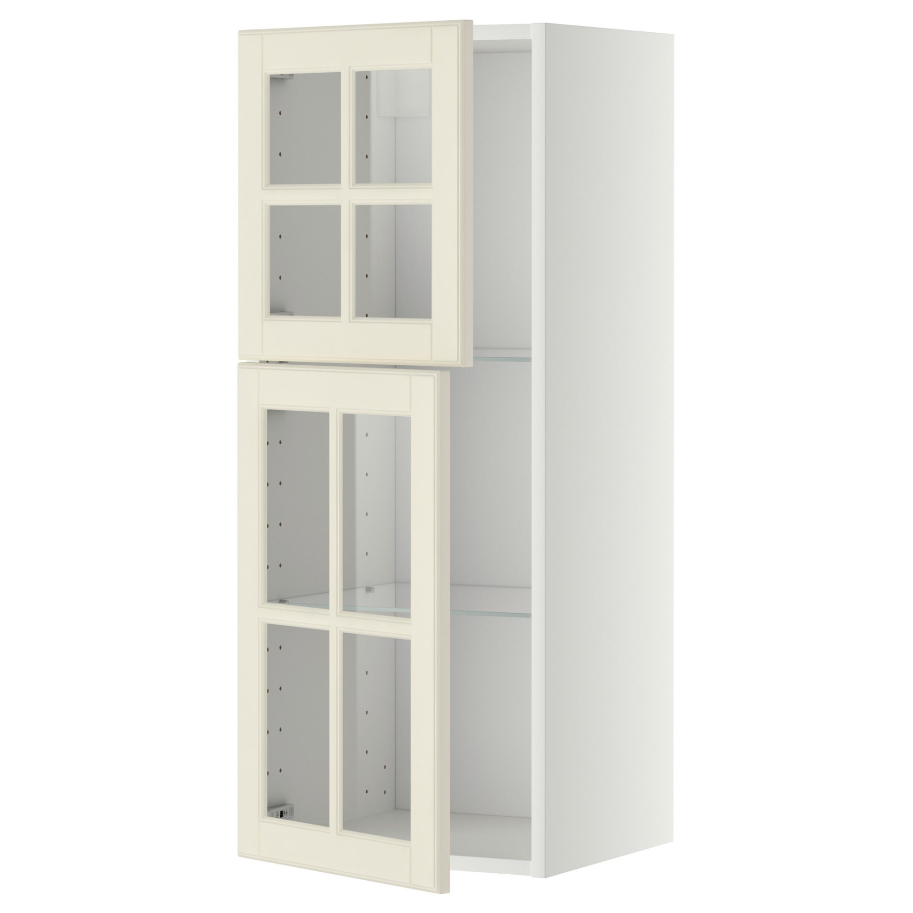 METOD, стенен шкаф с рафтове/2 стъкл. врати, 093.949.84