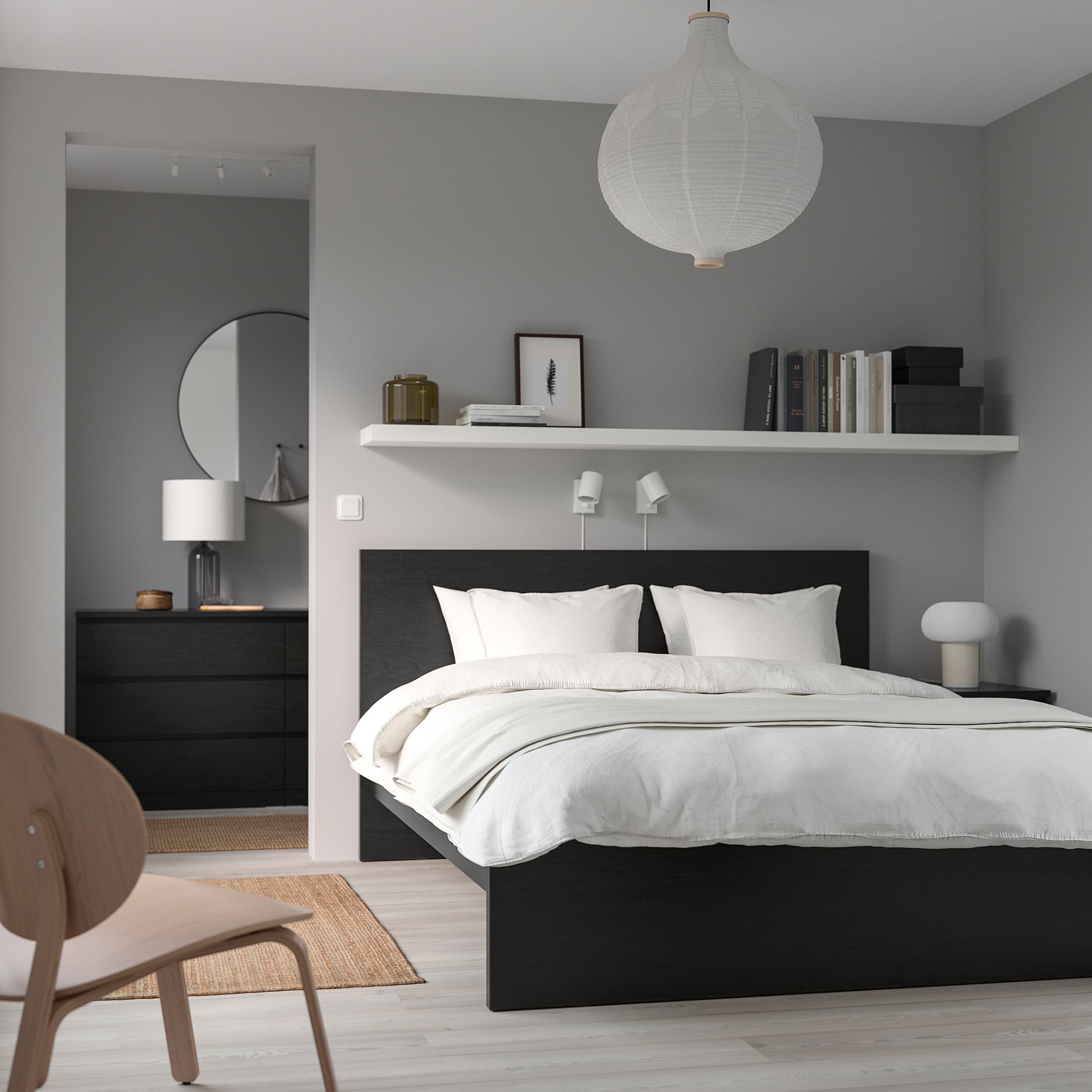 MALM, легло с матрак, 095.368.51