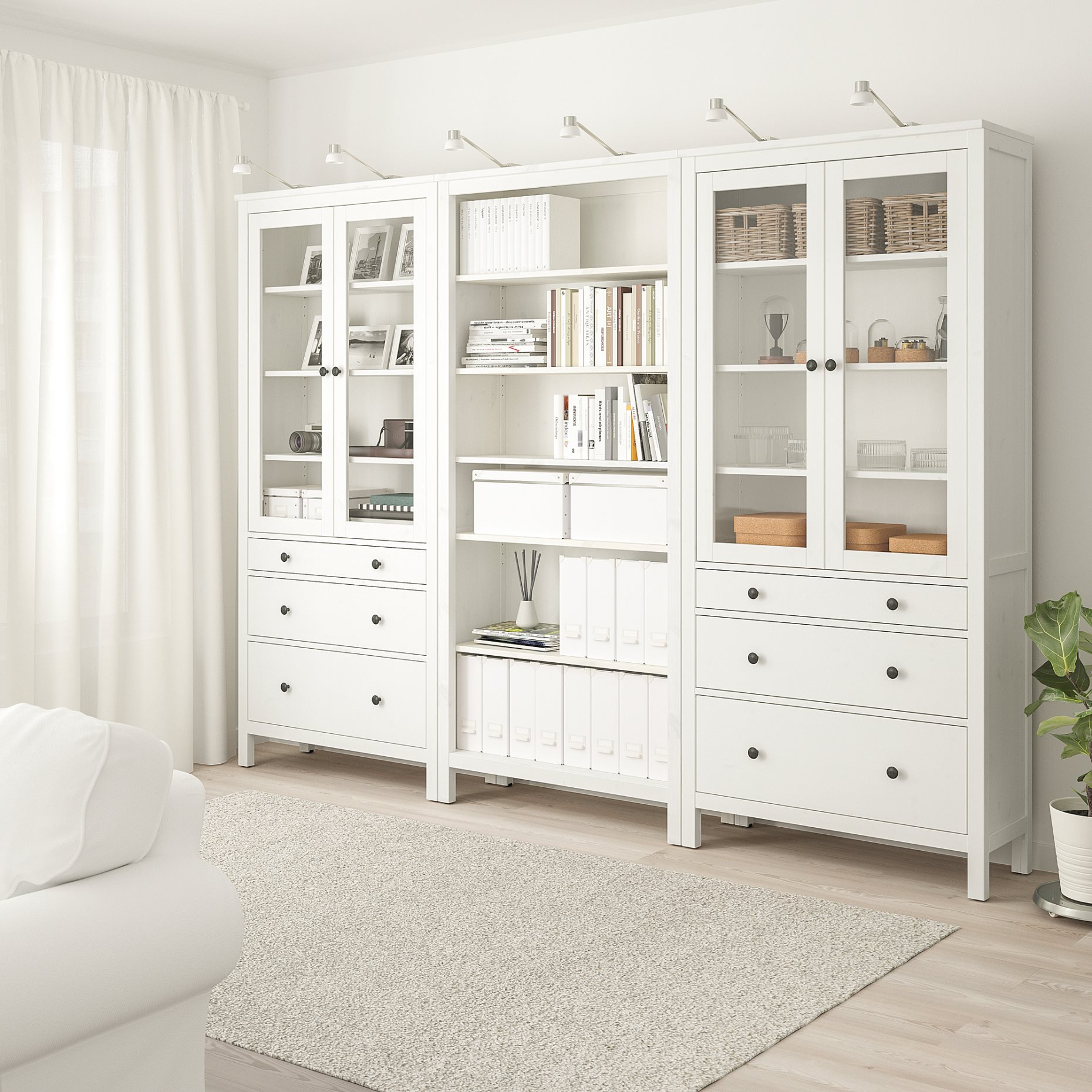 HEMNES, комбиниран артикул за съхранение с врати/чекмеджета, 192.337.59
