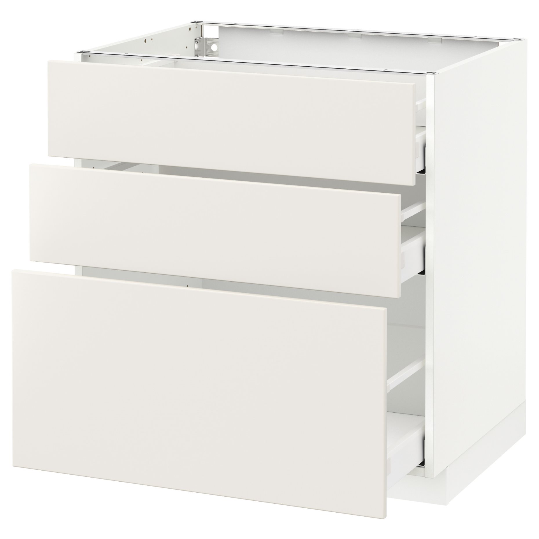 METOD/MAXIMERA, долен шкаф с 3 чекмеджета, 290.497.08