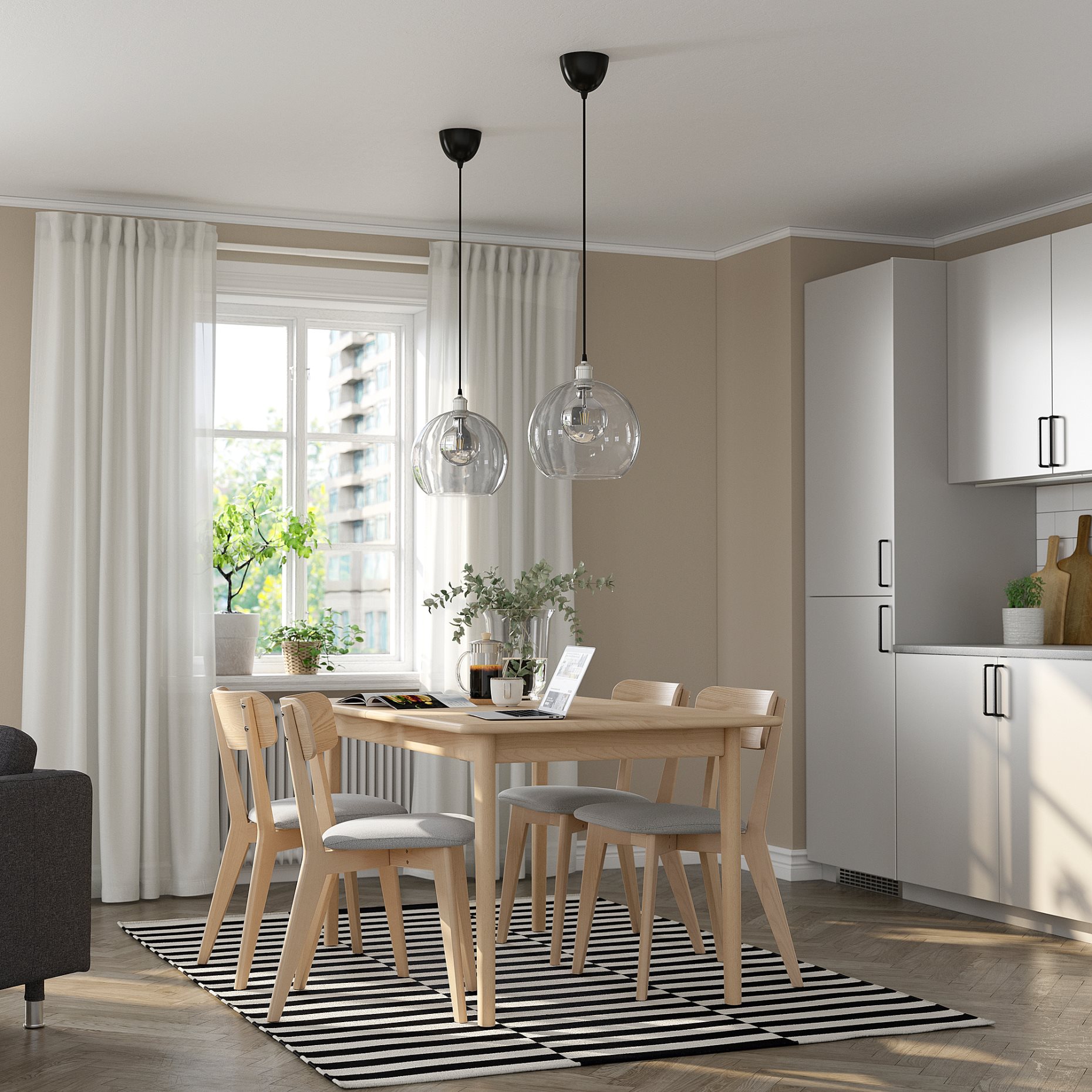 SKANSNAS/LISABO, маса и 4 стола, 295.615.71