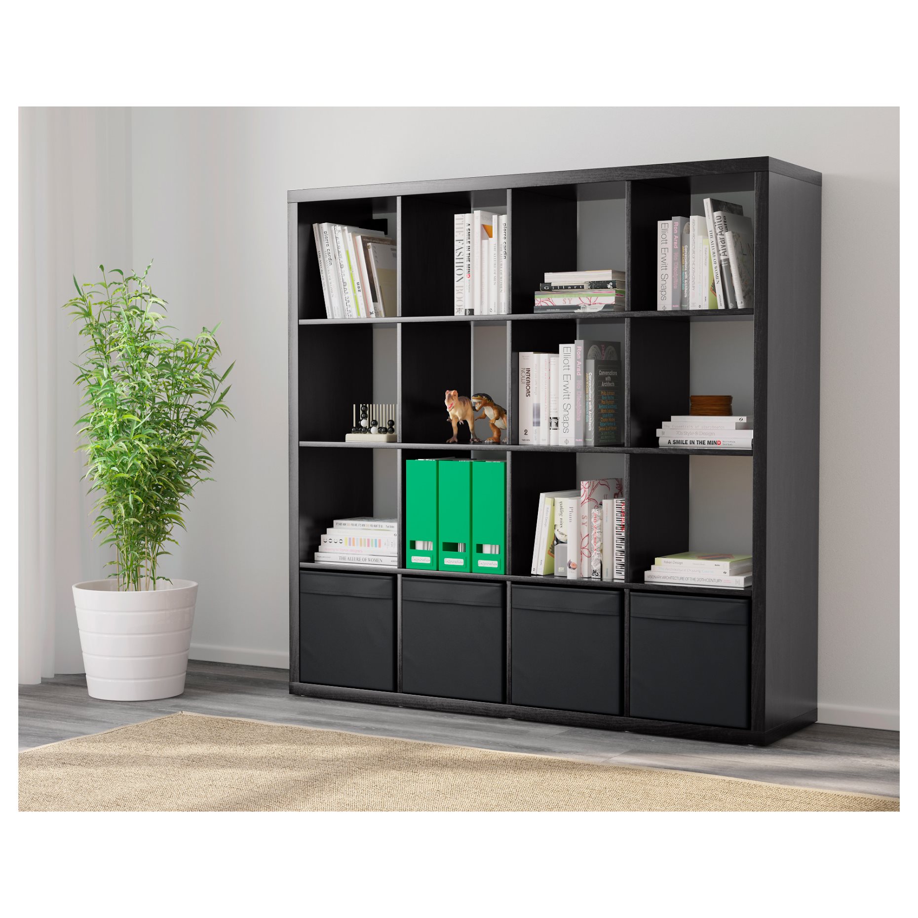 KALLAX/DRONA, етажерка с 4 кутии, 390.305.91