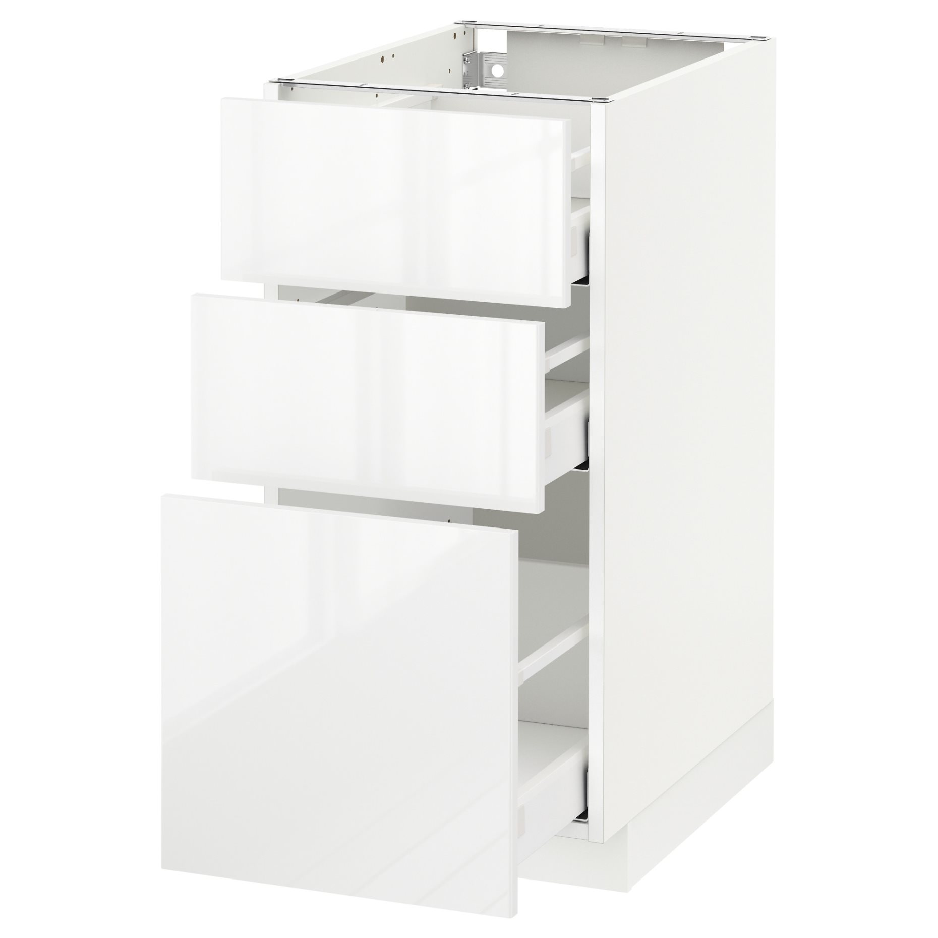 METOD/MAXIMERA, долен шкаф с 3 чекмеджета, 390.496.23