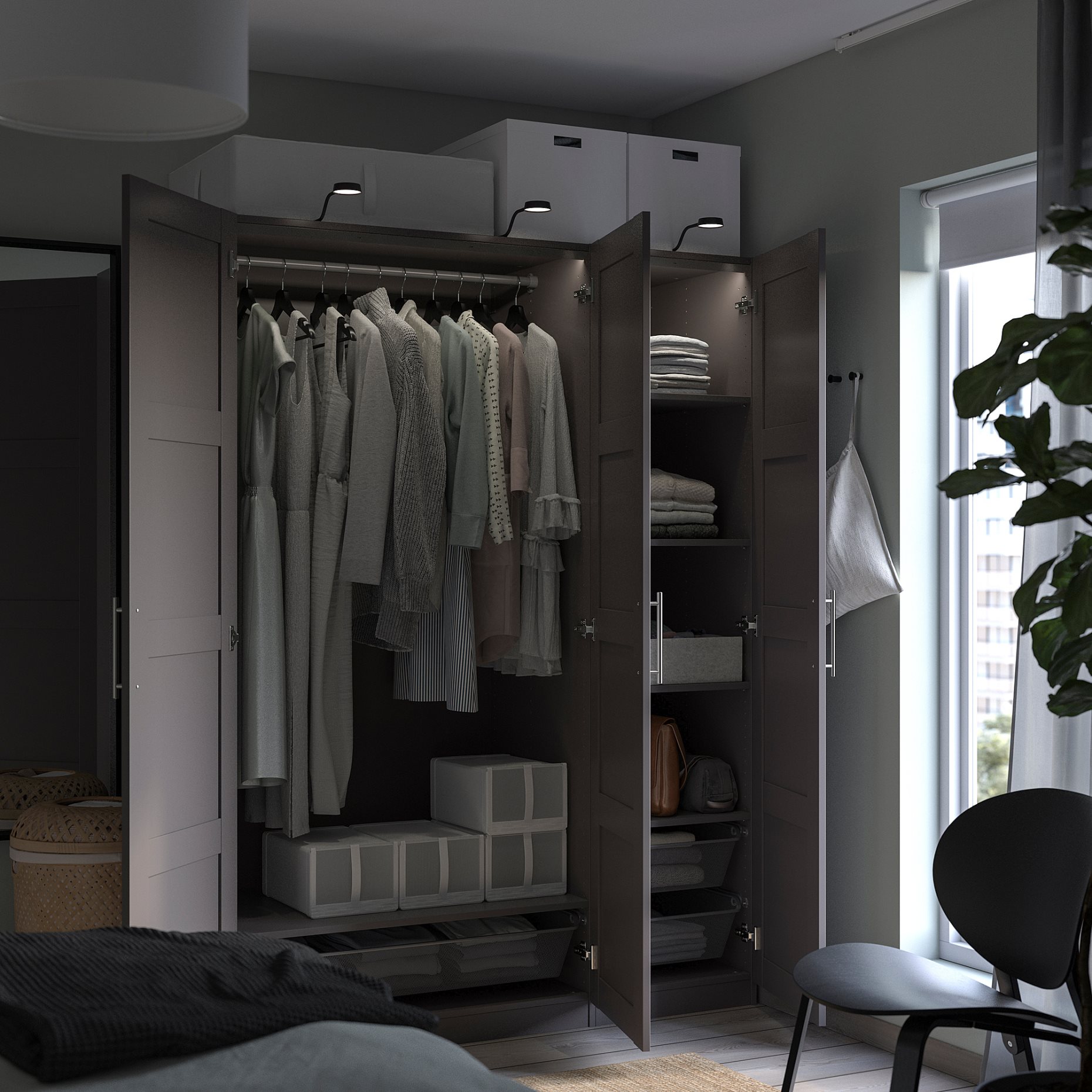 PAX/BERGSBO, гардероб - комбинация, 395.027.41