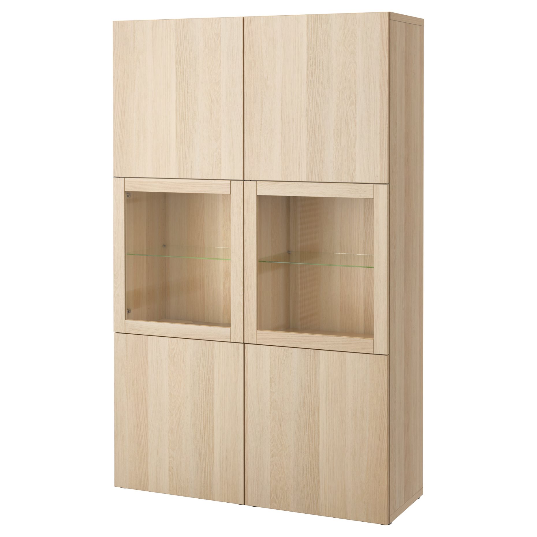 BESTÅ, комбиниран артикул за съхранение със стъклени вратички, 490.898.16