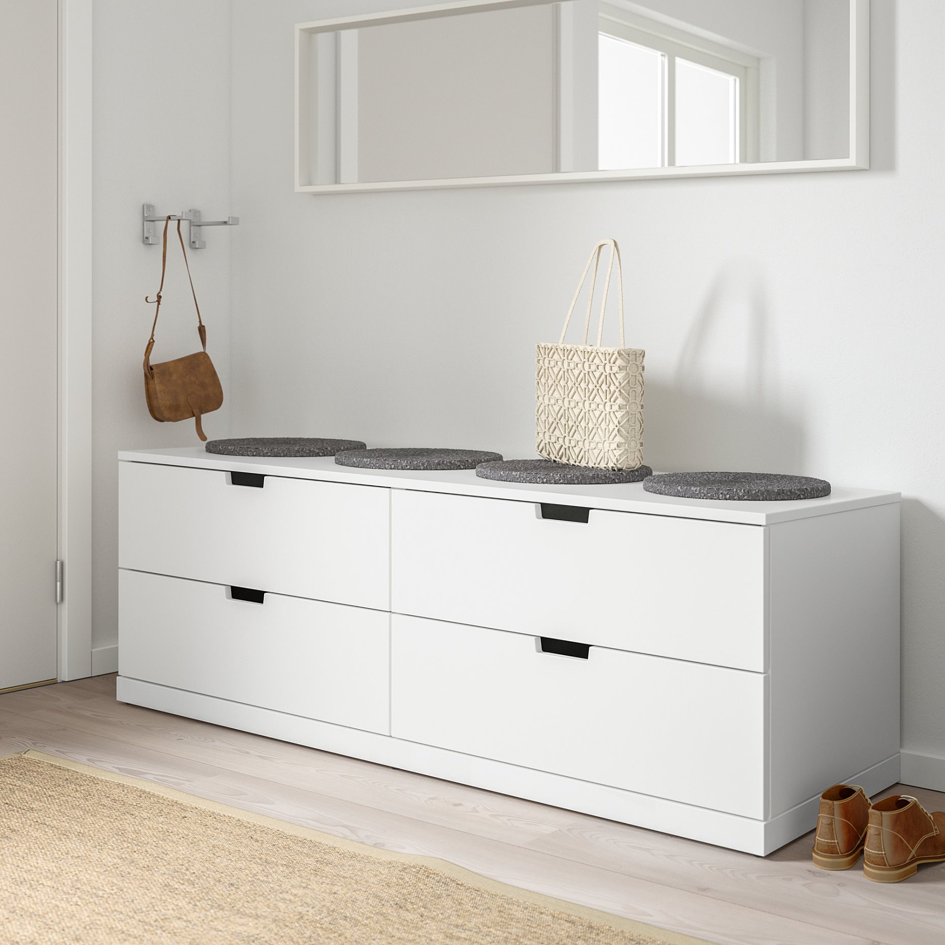 NORDLI, скрин с 4 чекмеджета, 492.394.96
