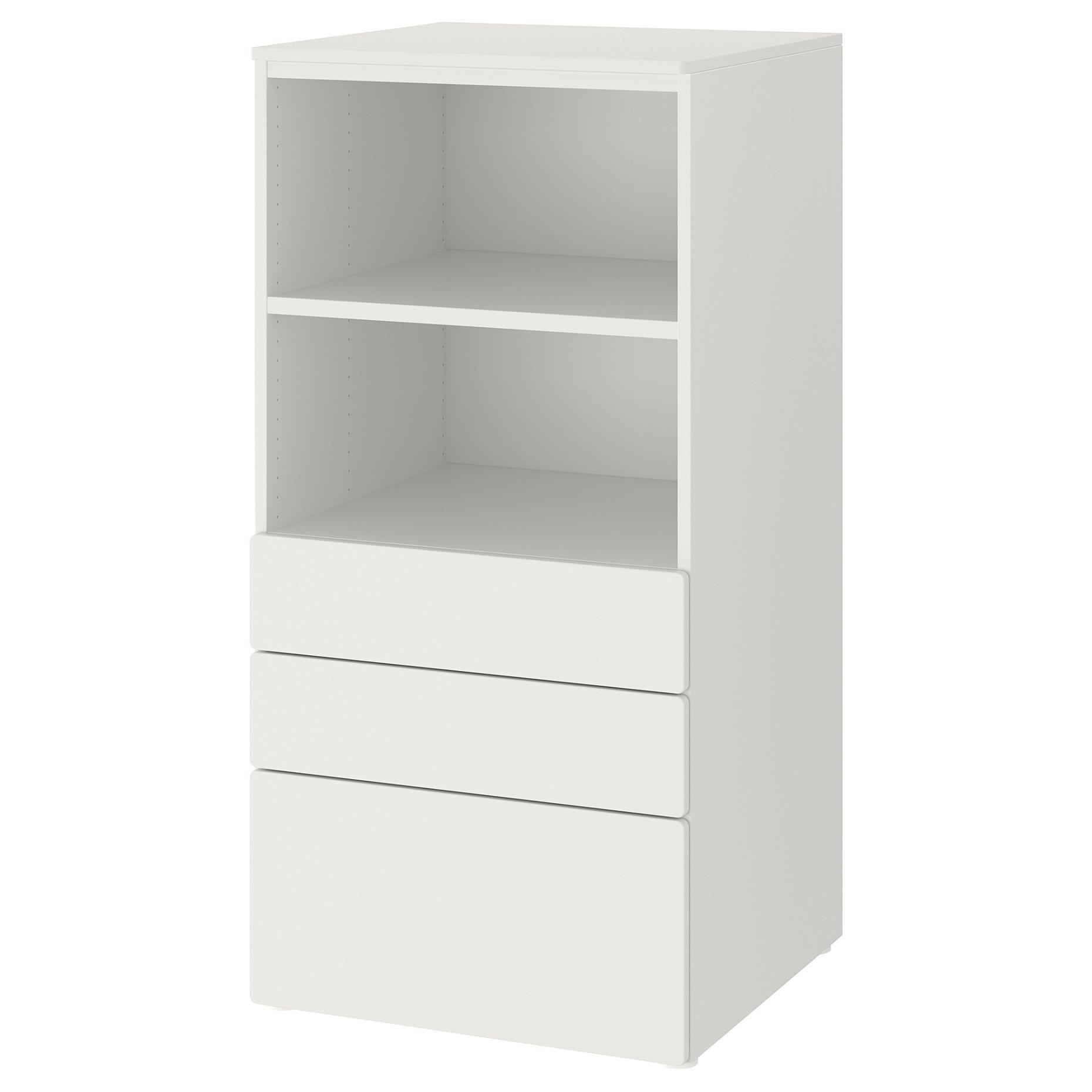 SMASTAD/PLATSA, библиотека с 3 чекмеджета, 60x55x123 см, 493.878.06