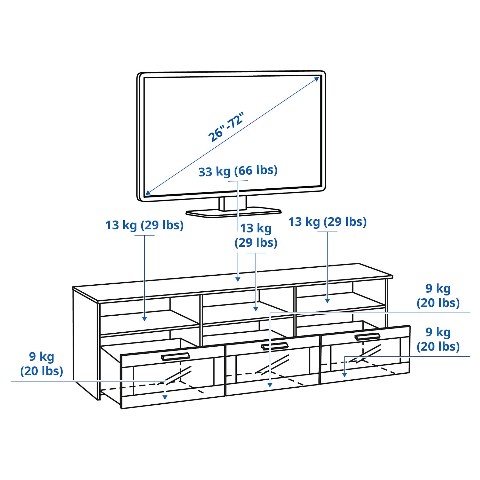 BRIMNES, TV шкаф, 504.098.74
