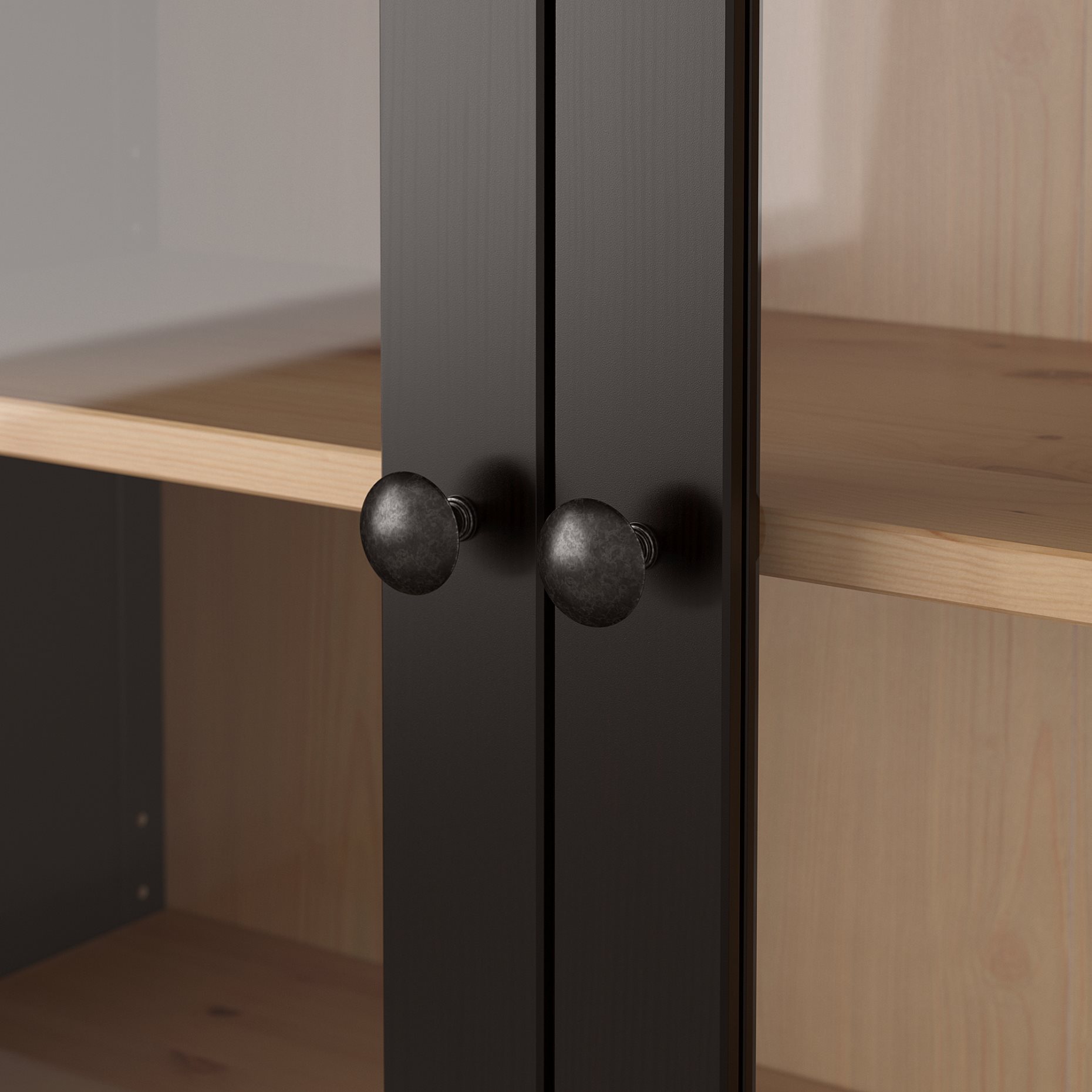 HEMNES, витрина с 3 чекмеджета, 504.522.97